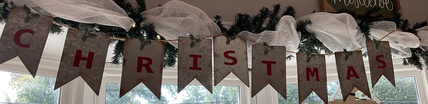 Metal Christmas pendant garland