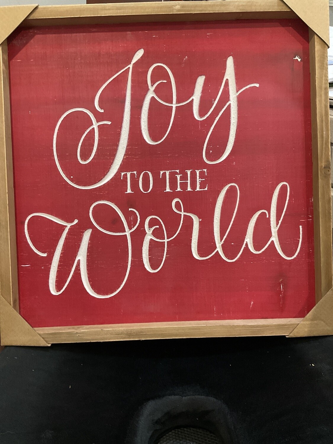 Red &amp; White Engraved Christmas Words Pictures