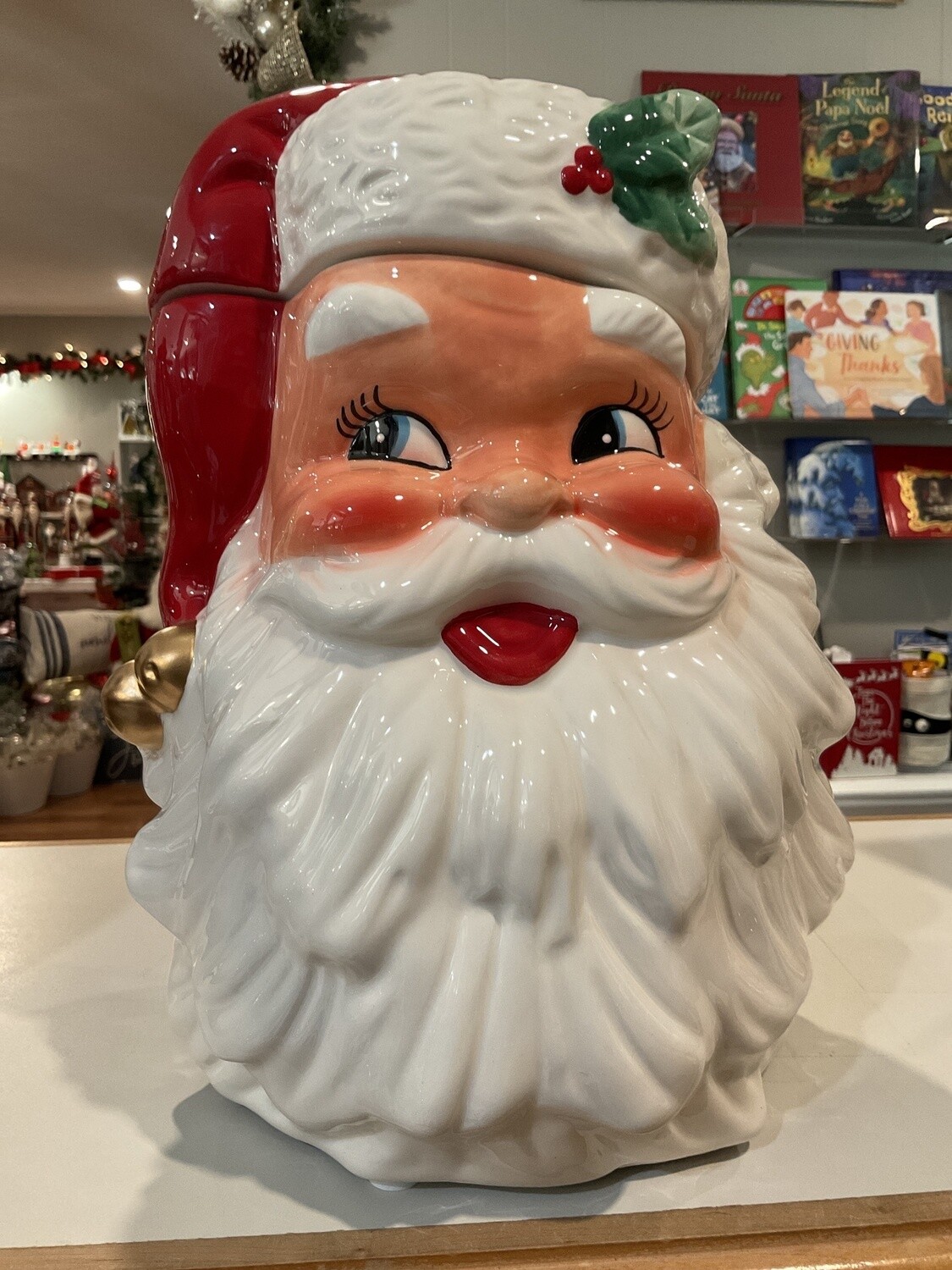Retro Santa cookie jar