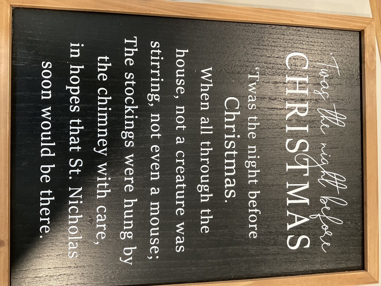 Twas the night Christmas wall sign