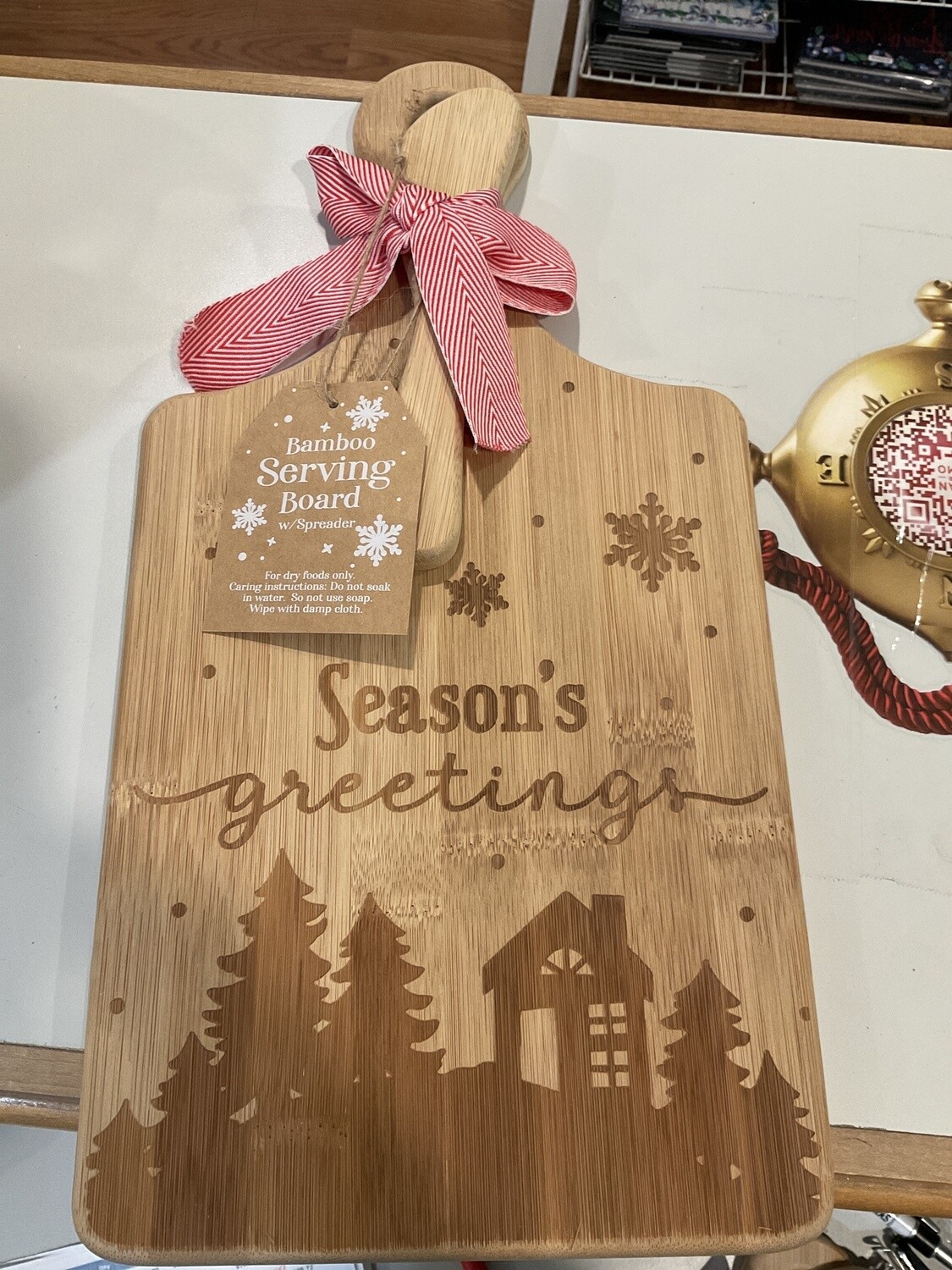 Christmas Bamboo serving board