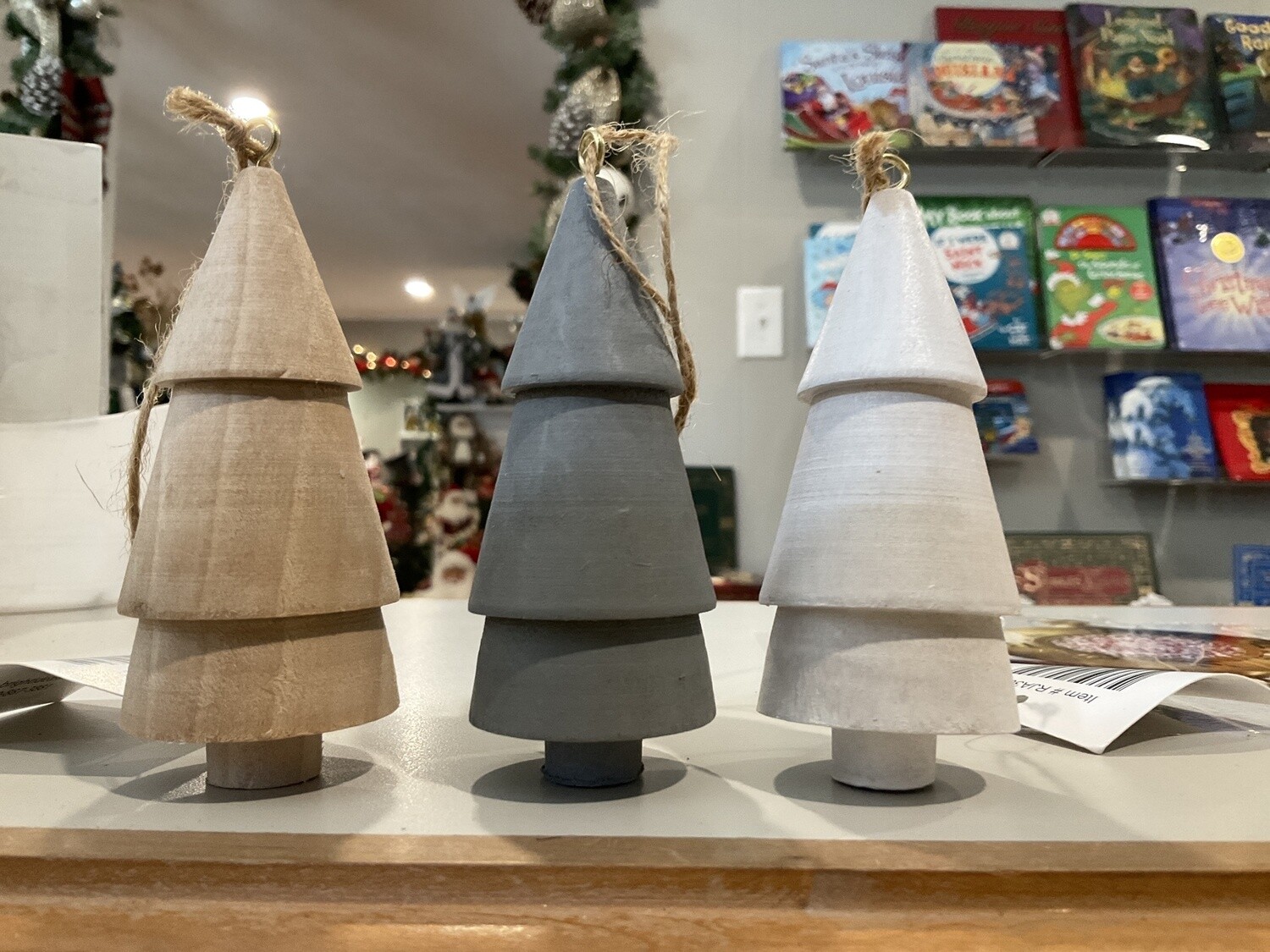 Wood tree ornament