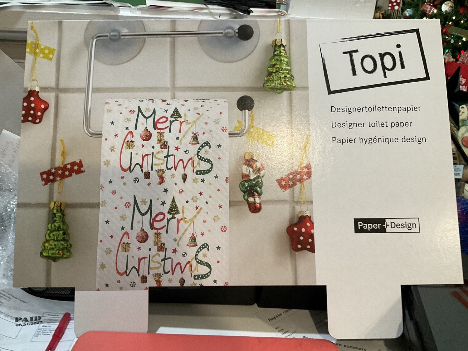 Christmas design toilet paper