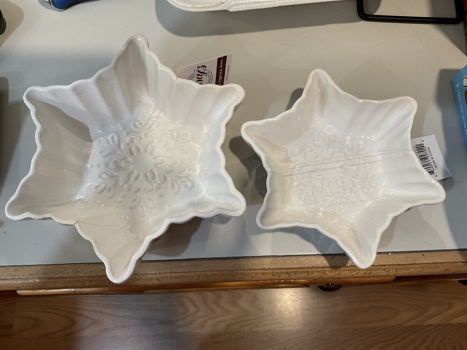 Snowflake candy dish