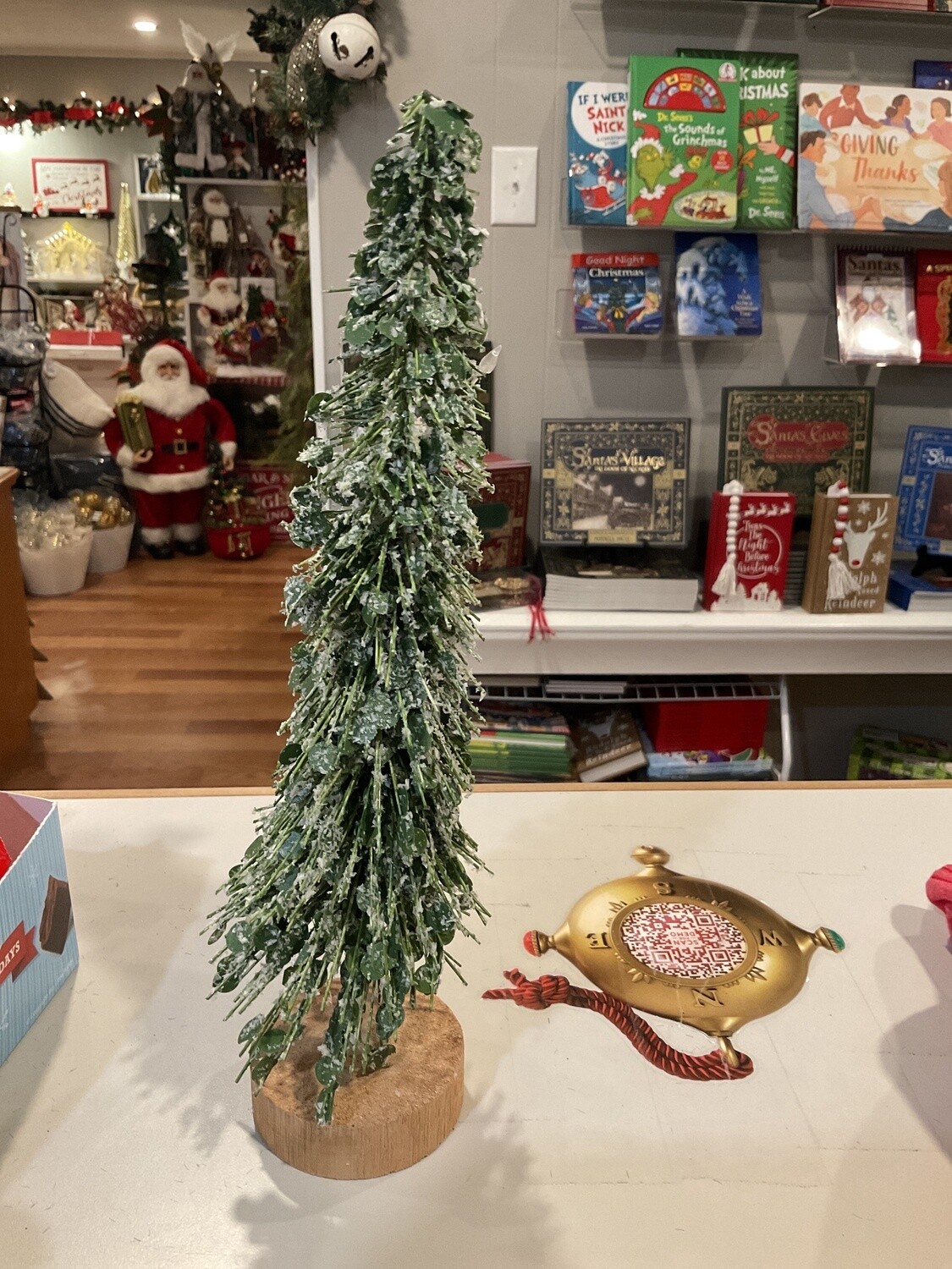 Icy boxwood brush tree