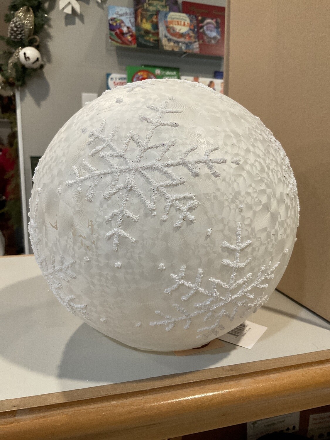 snowflake glass ball
