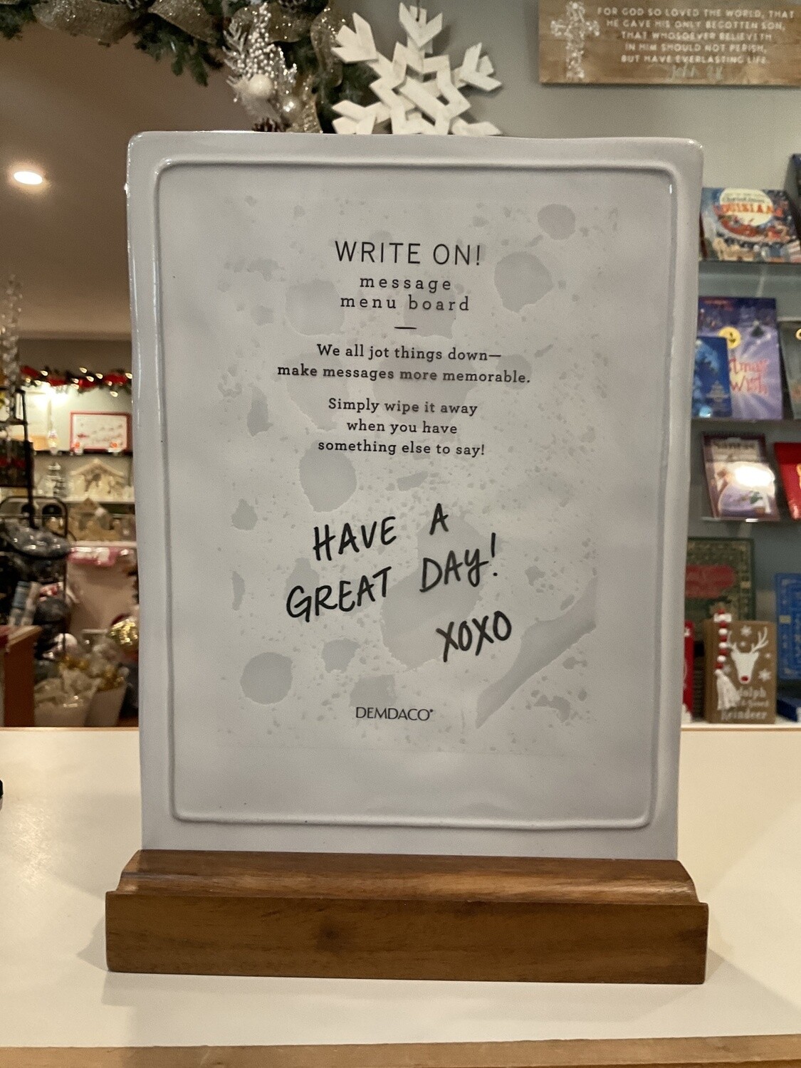 Write on menu board
