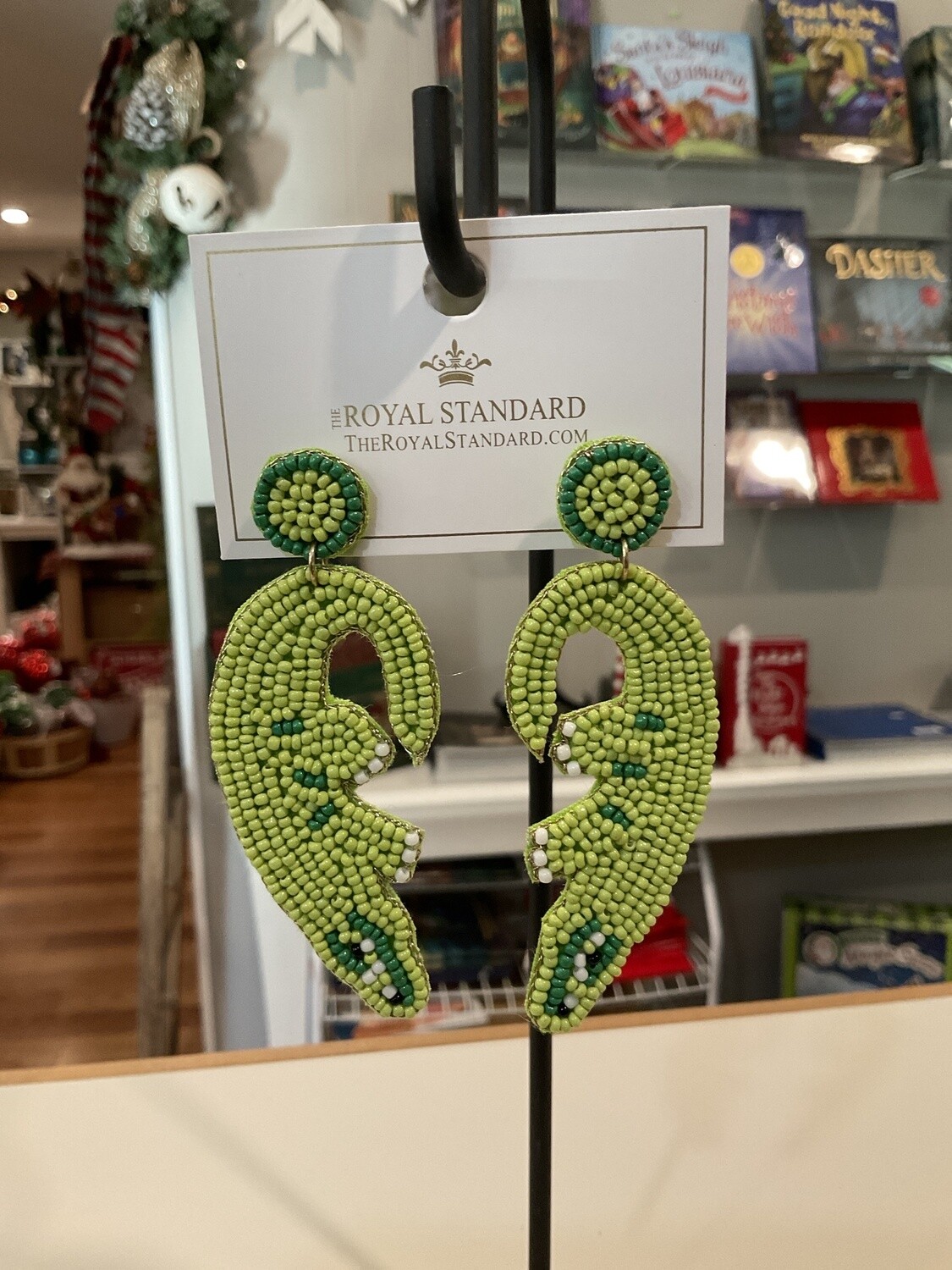 Alligator earrings