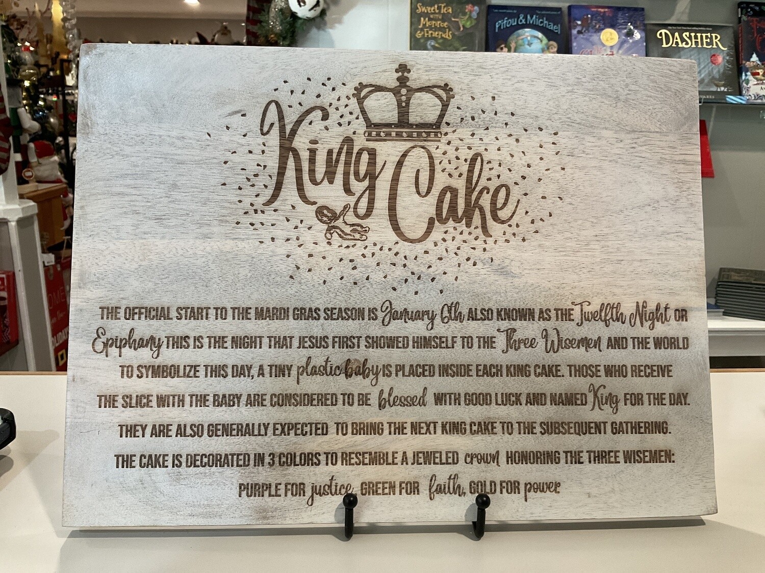 Story of the king cake, serving board