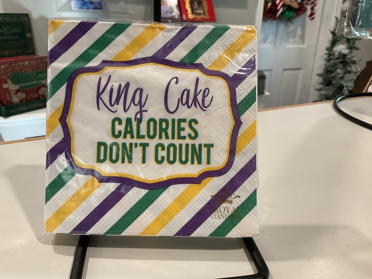 King cake, calories cocktail napkin