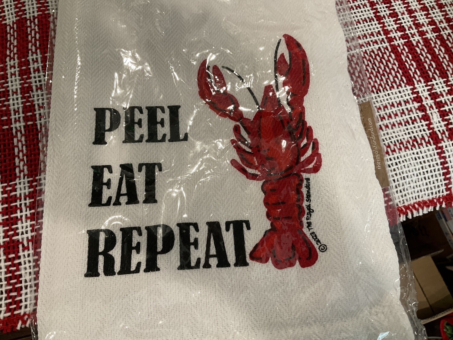 Peel Eat Repeat Tea towel