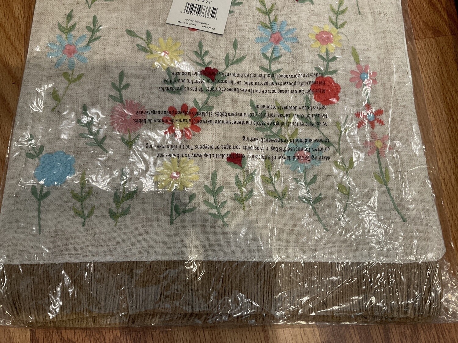 Wildflower table runner