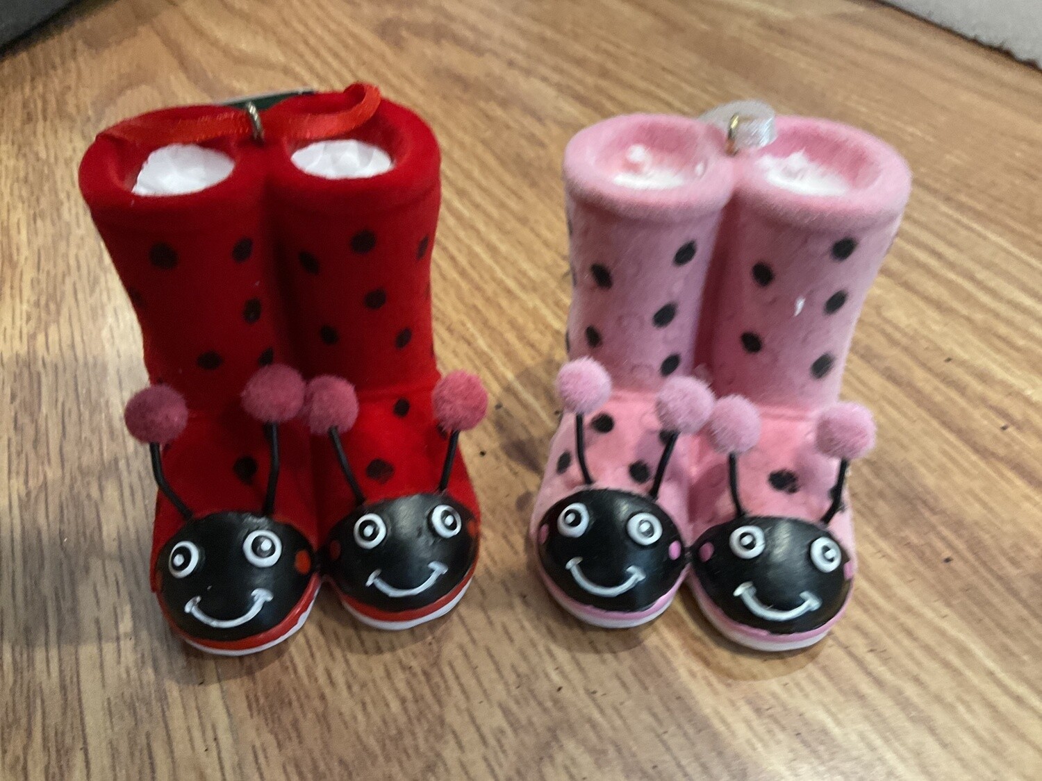 Ladybug Boots Ornament