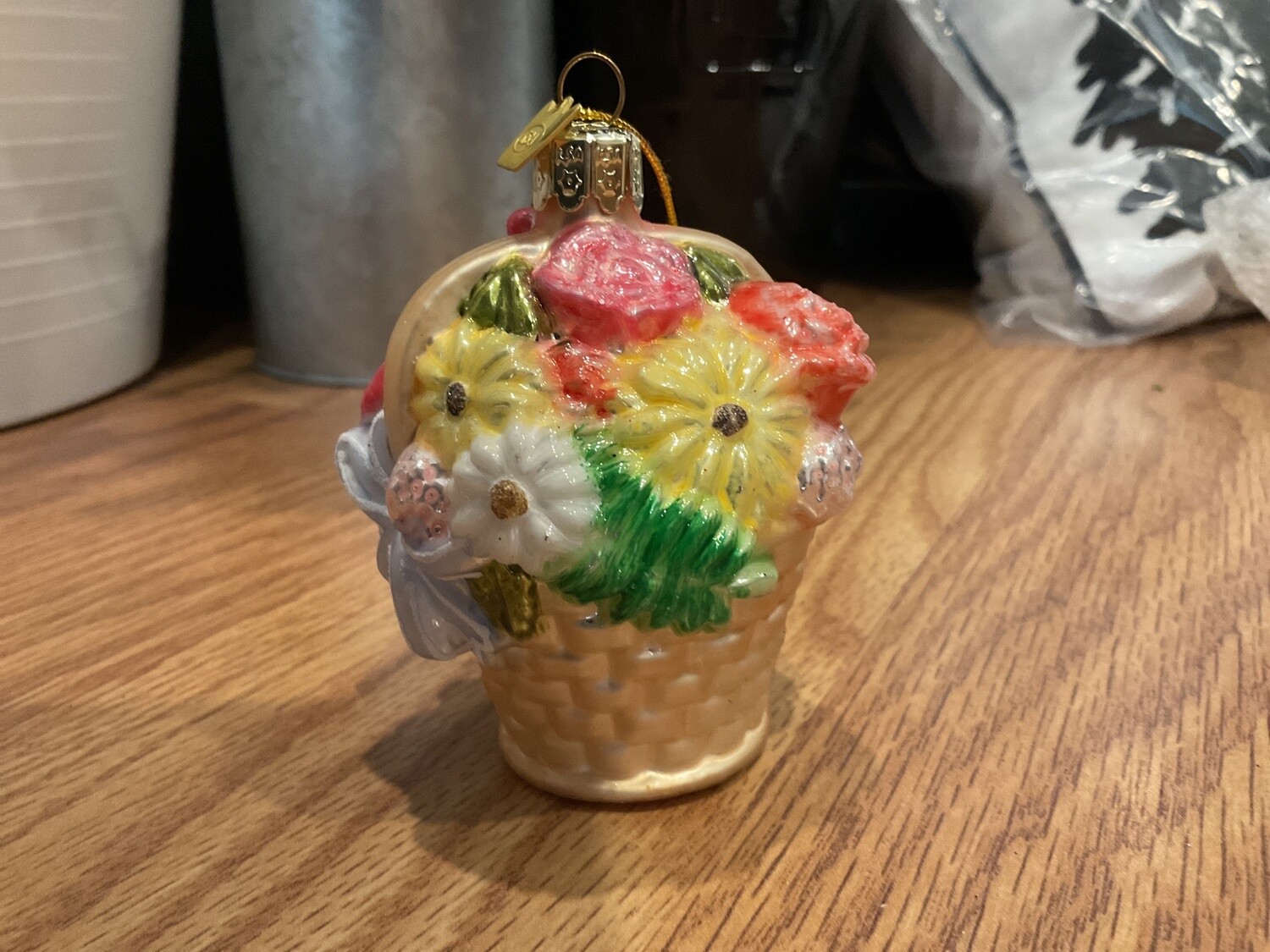 Flower basket, ornament