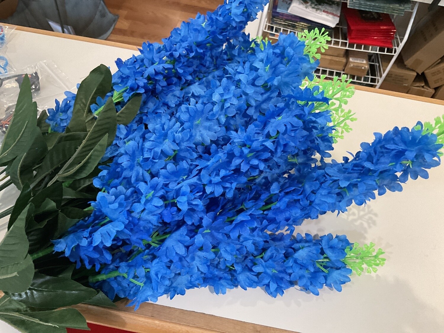 Silk lilac bush blue