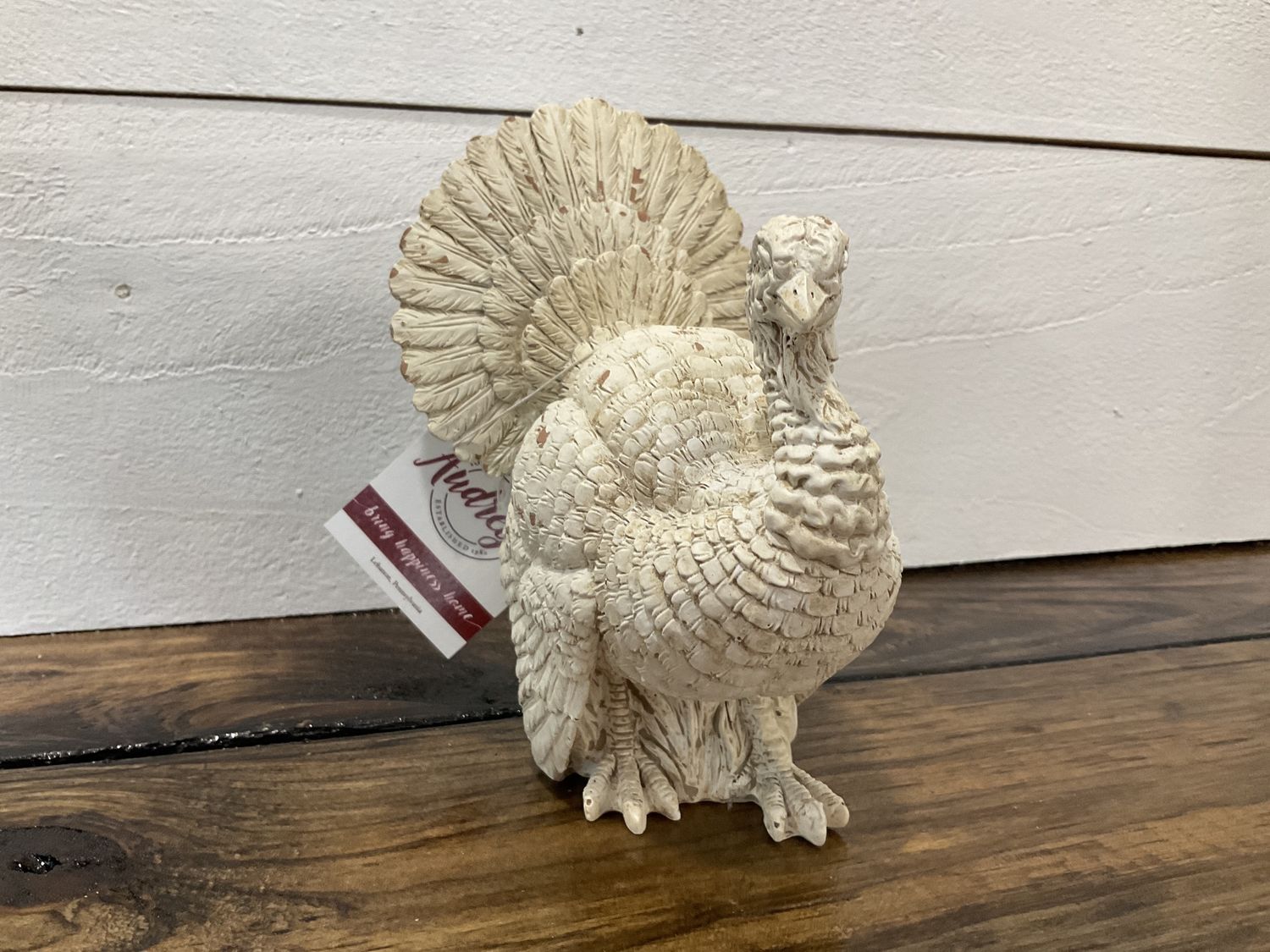 RESIN TABLETOP TURKEY CARD HOLDER