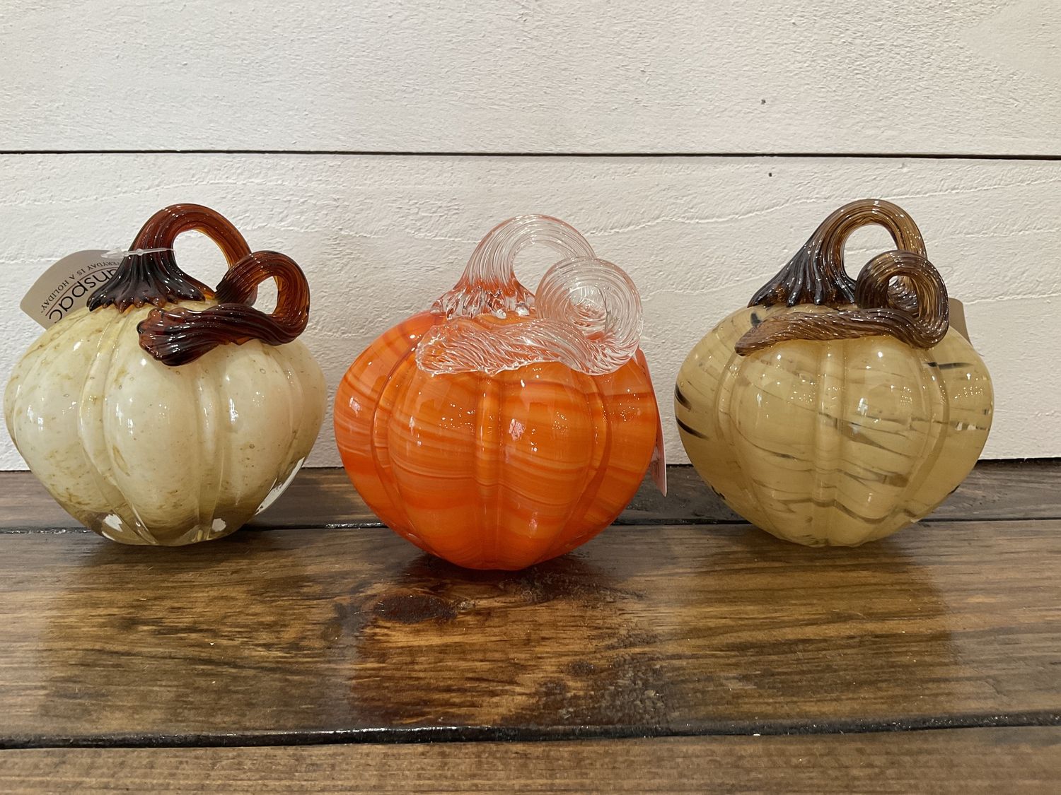 Fall glass pumpkins