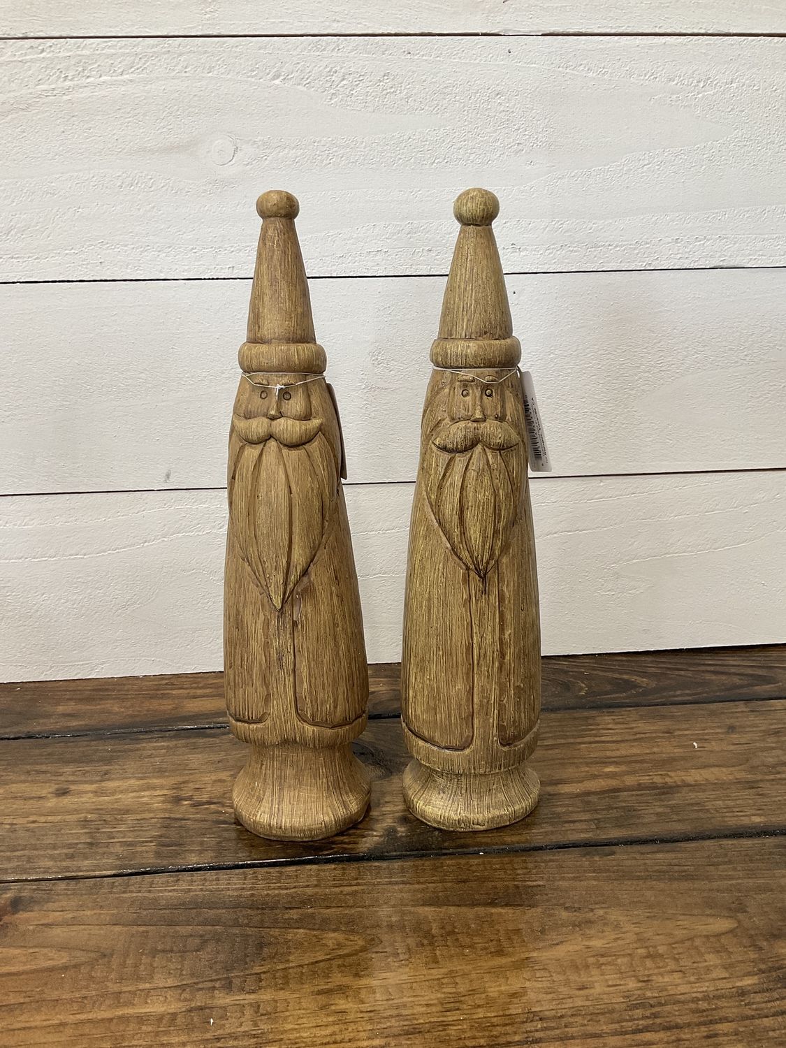 Wood look slim Santa