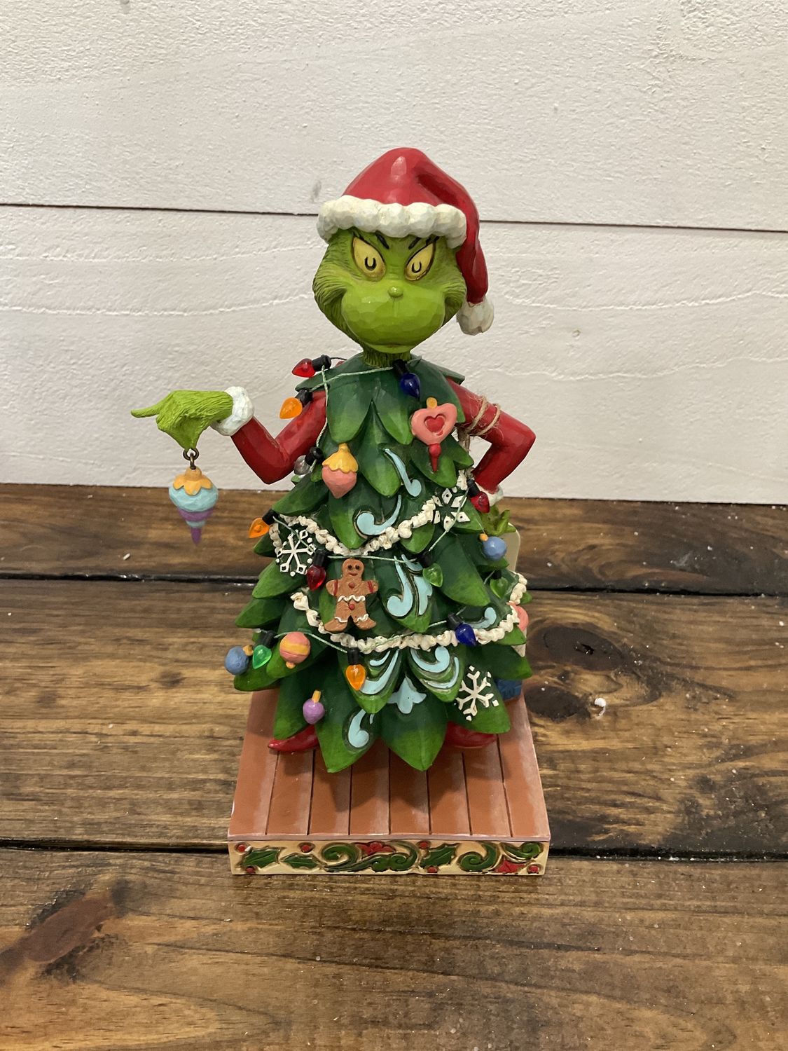 Grinch dressed as a tree