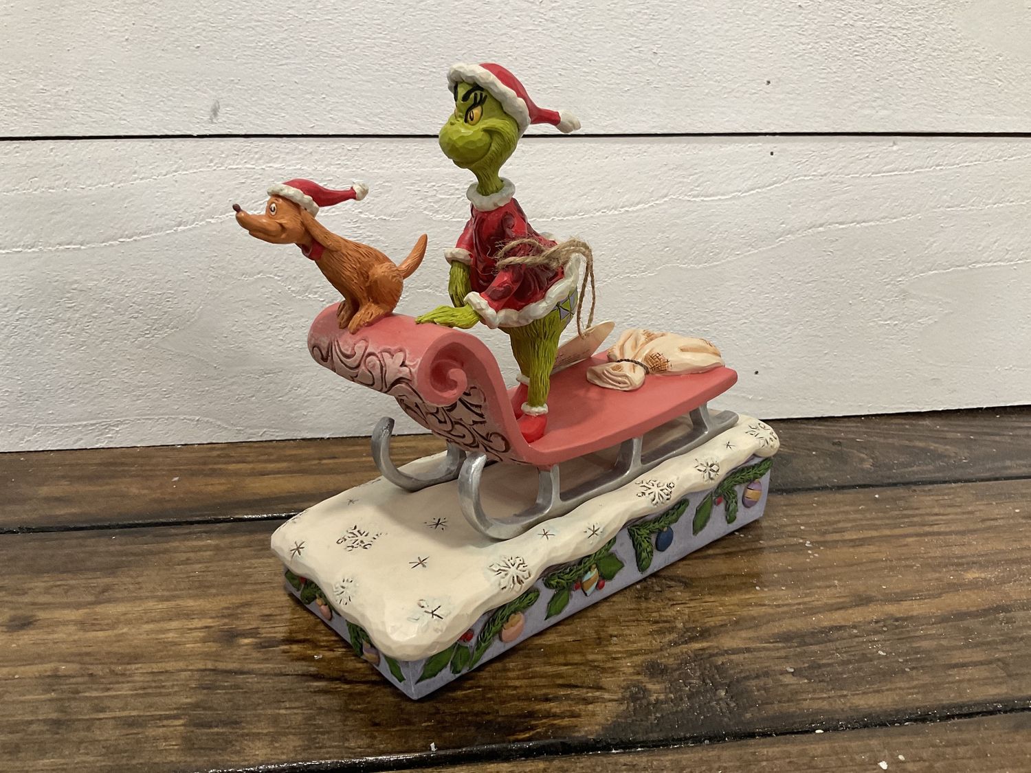 Grinch and Max on the sleigh