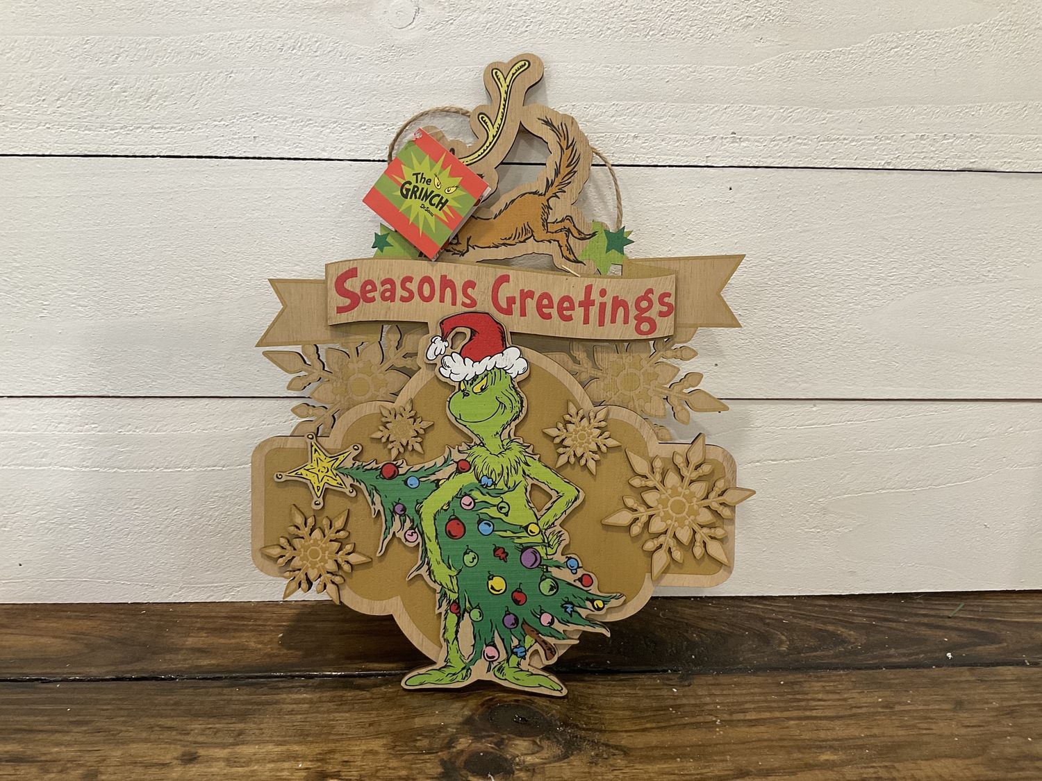 Grinch and Max wall hanging