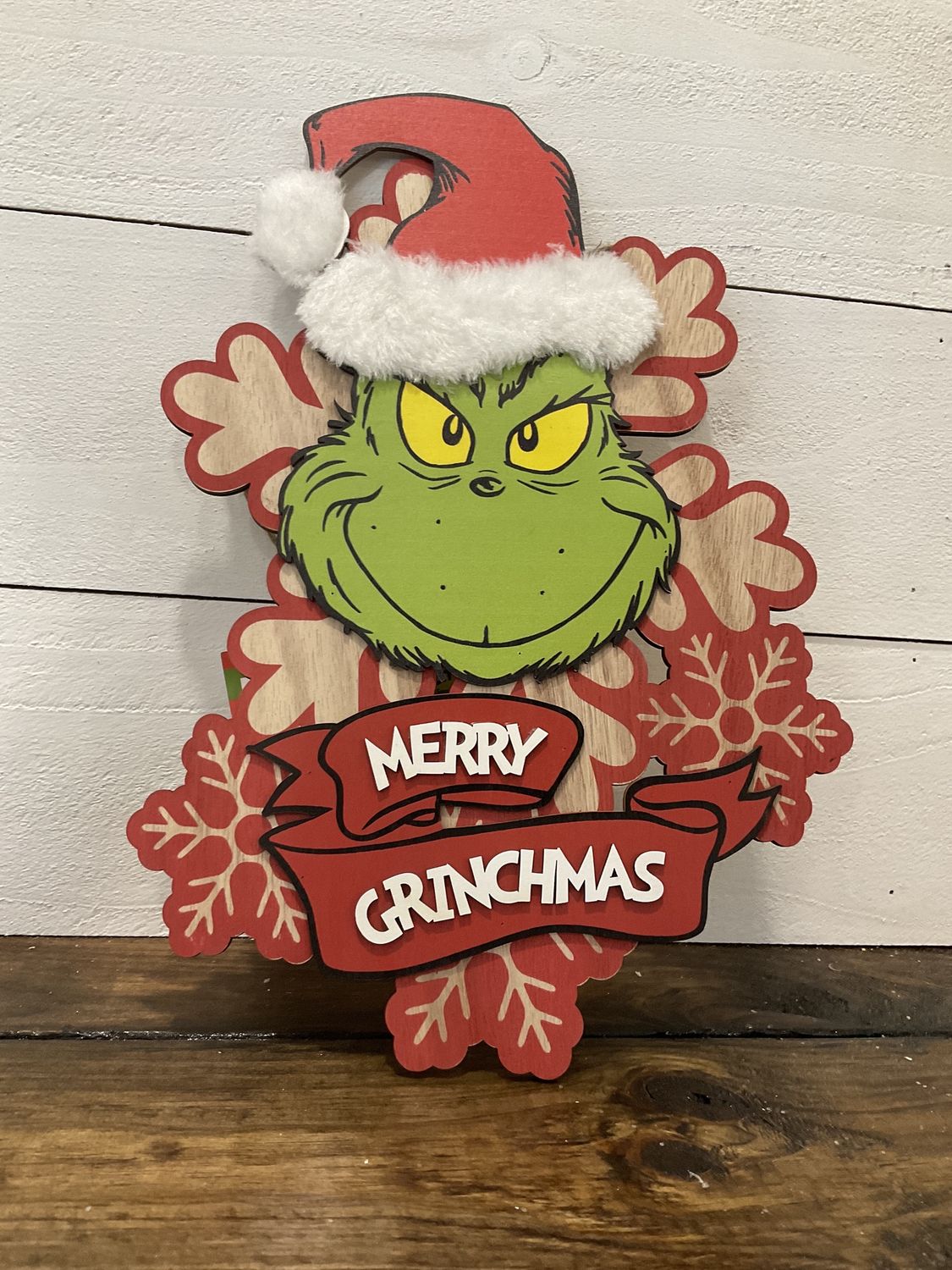 Grinch door hanger