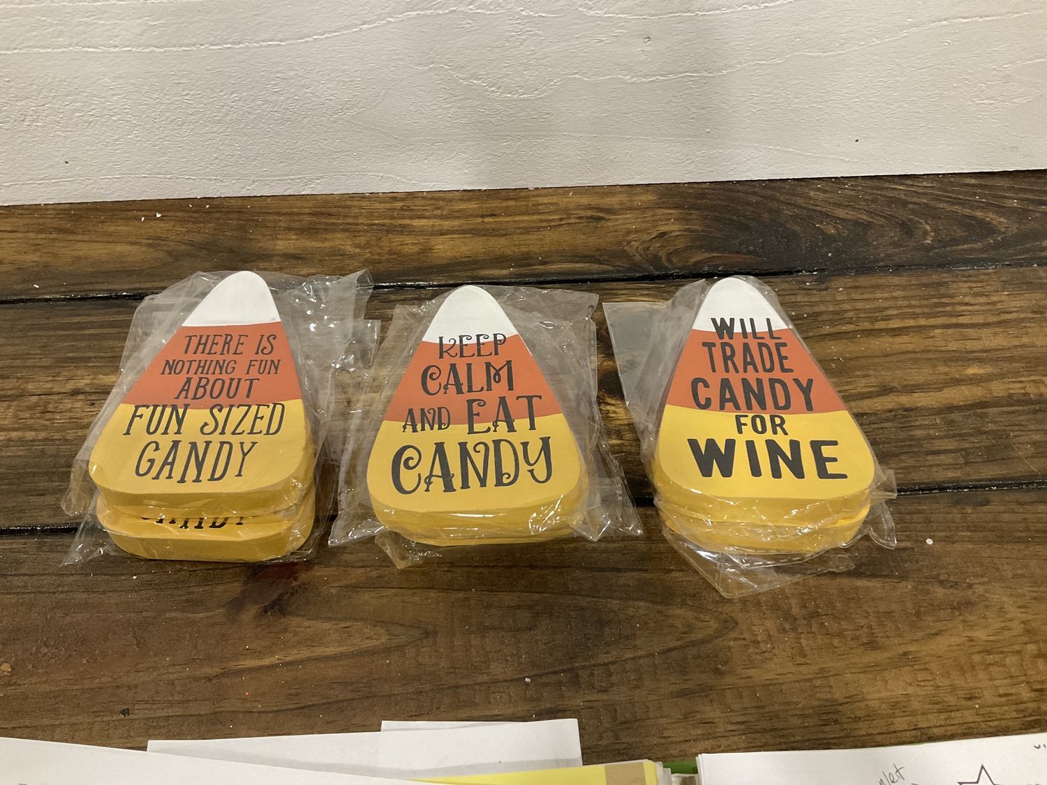 Candy corn sitter