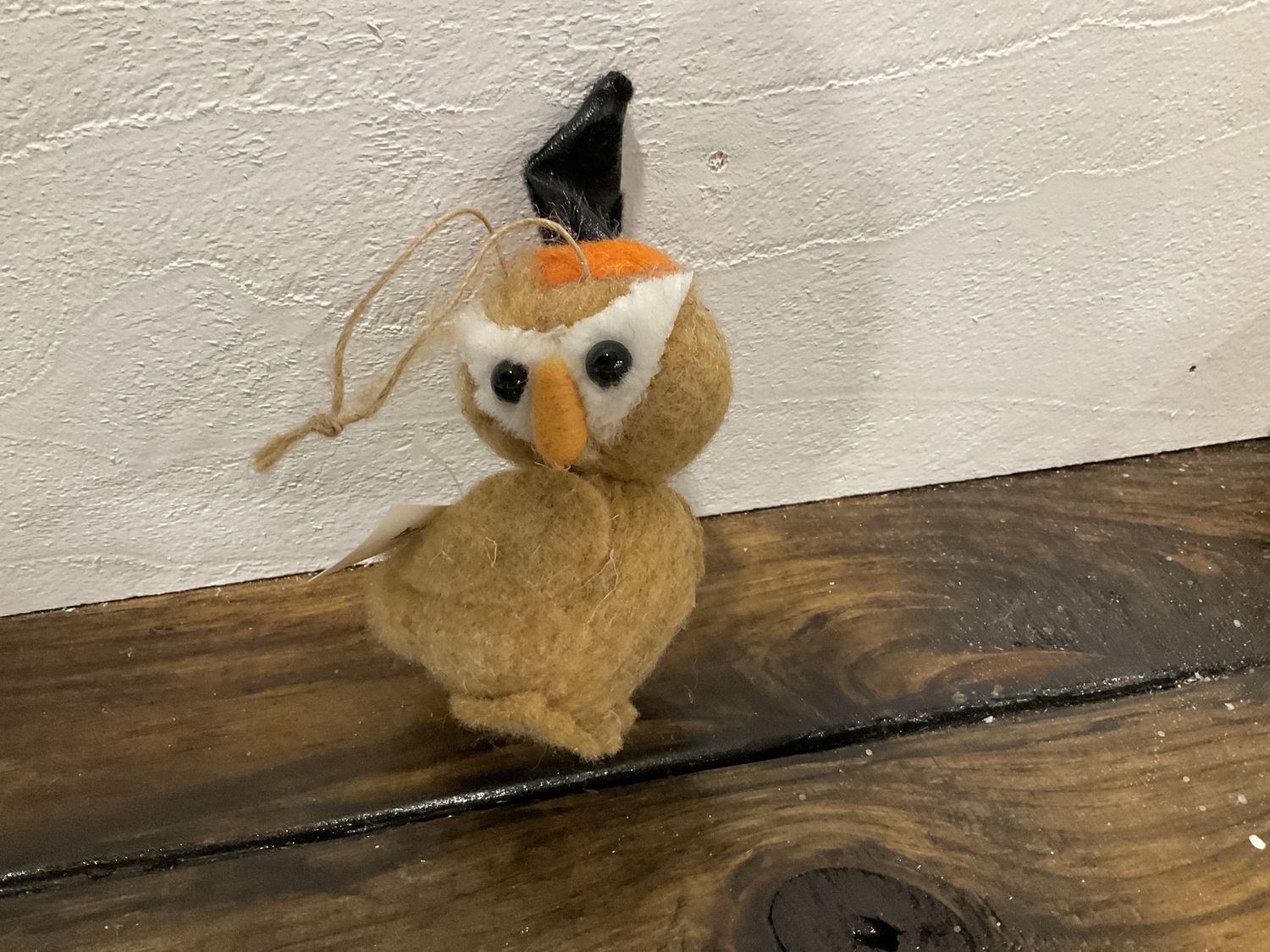 Felted  Halloween party owl ornament