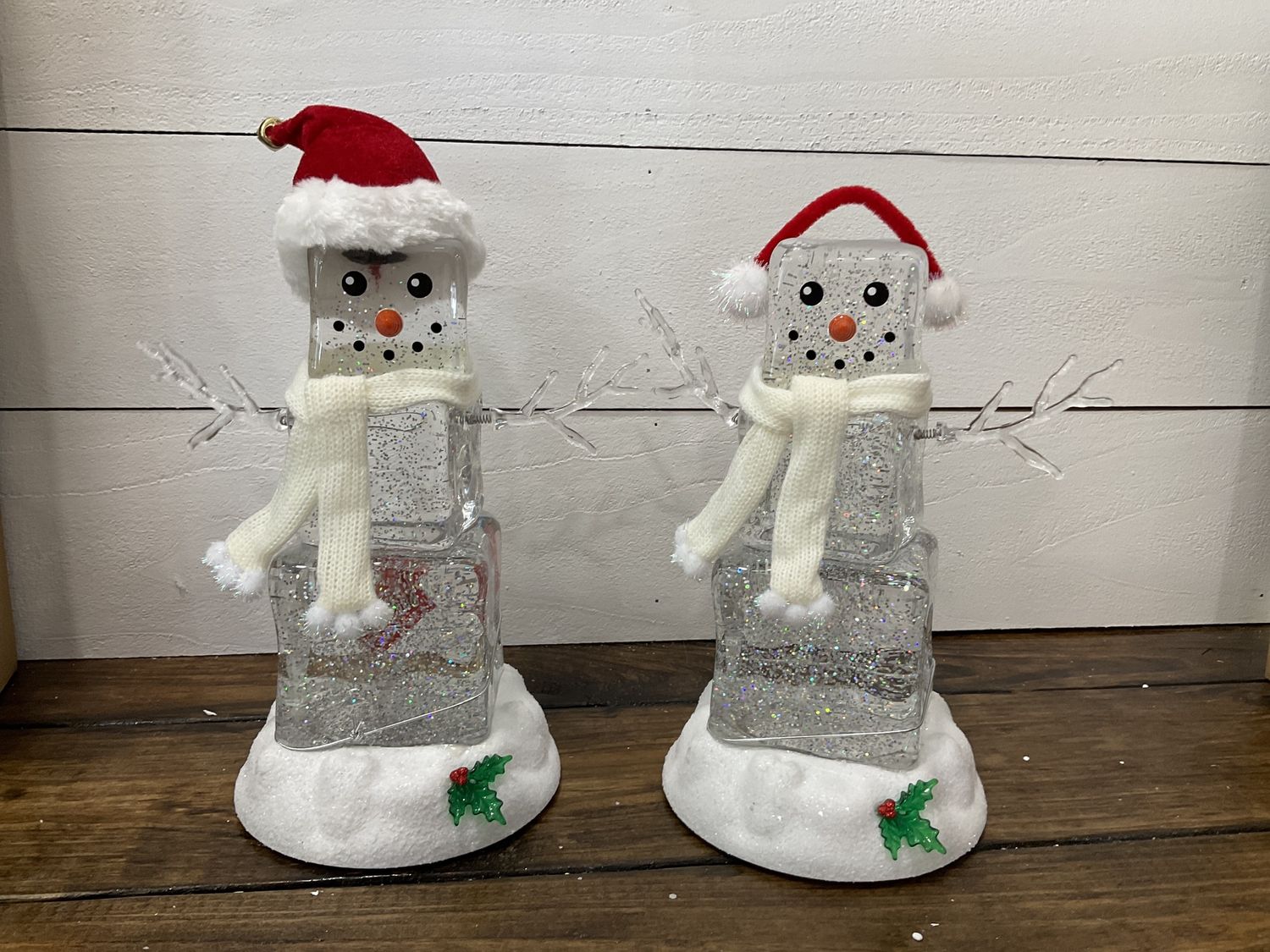 LED SWIRL SNOWMAN CUBE