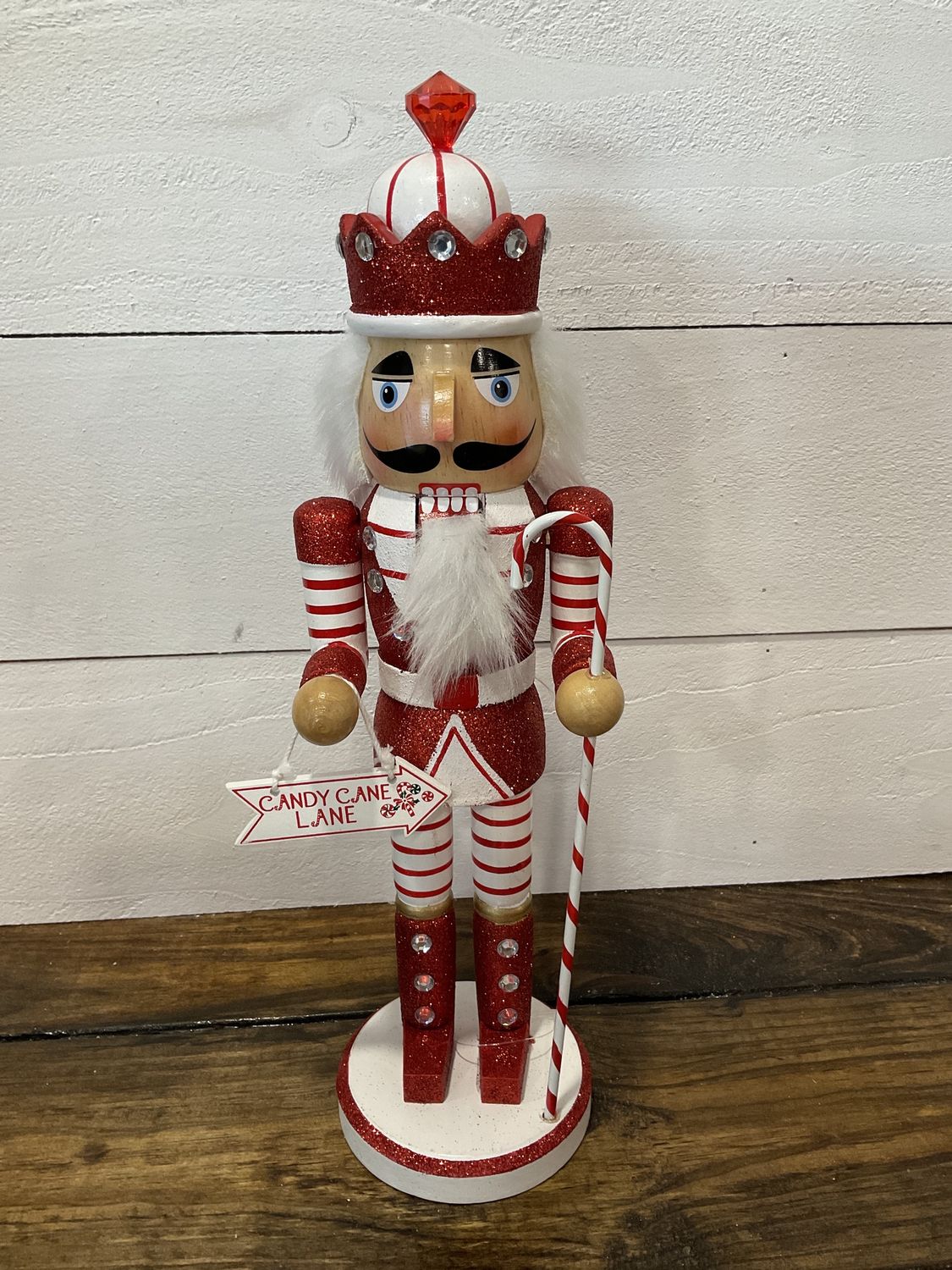Candy cane King nutcracker