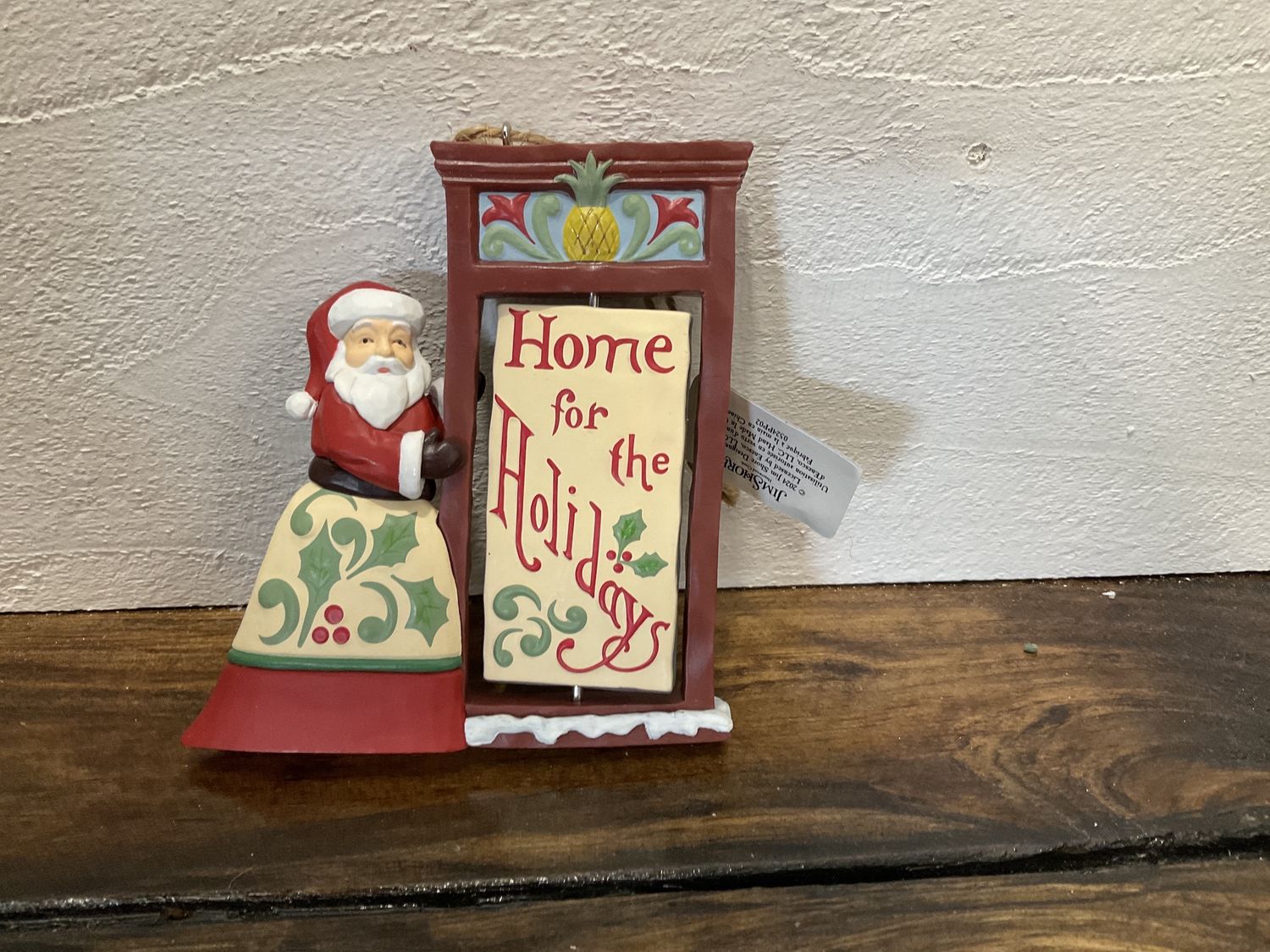 JS Santa doorway ornament