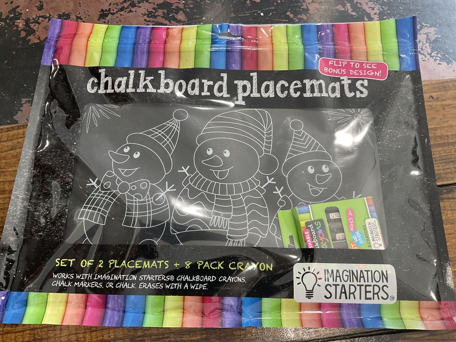 Chalkboard placemat coloring set