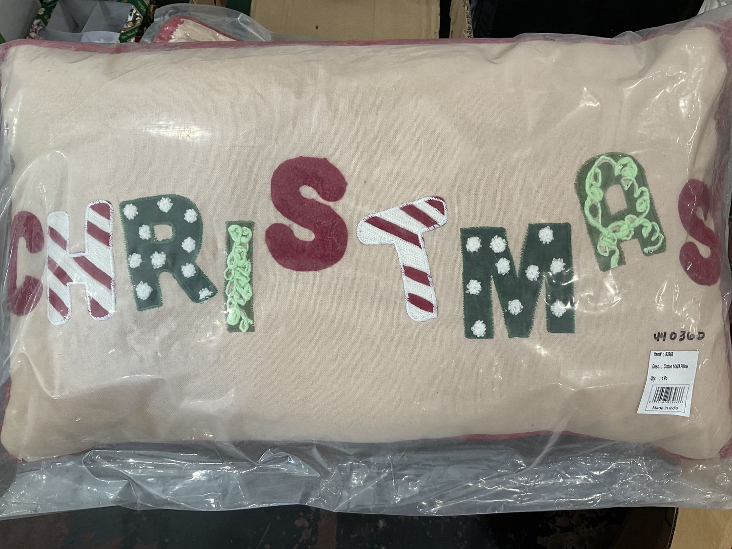 Cotton Christmas pillow