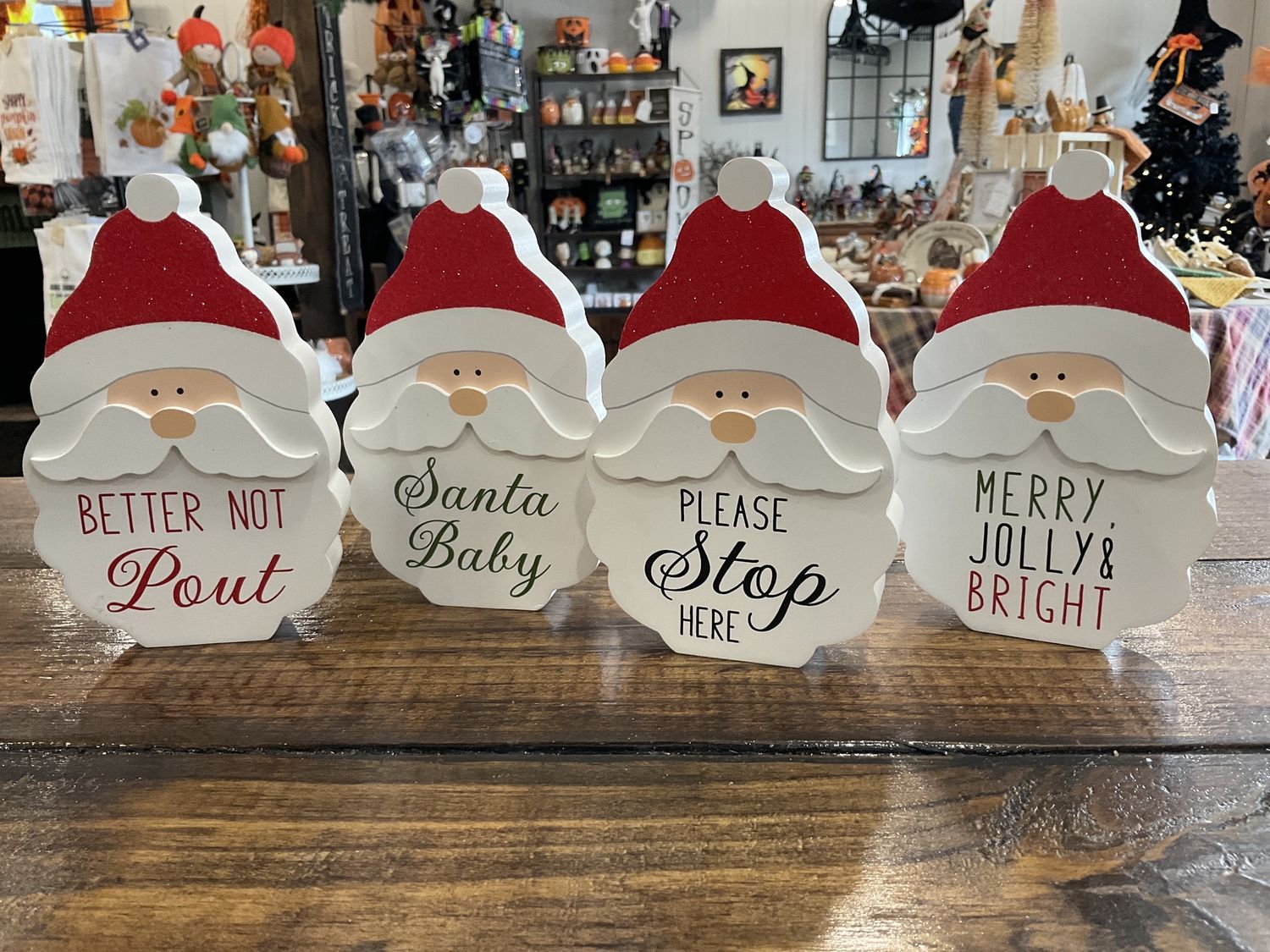 Wood winter whimsy Santa