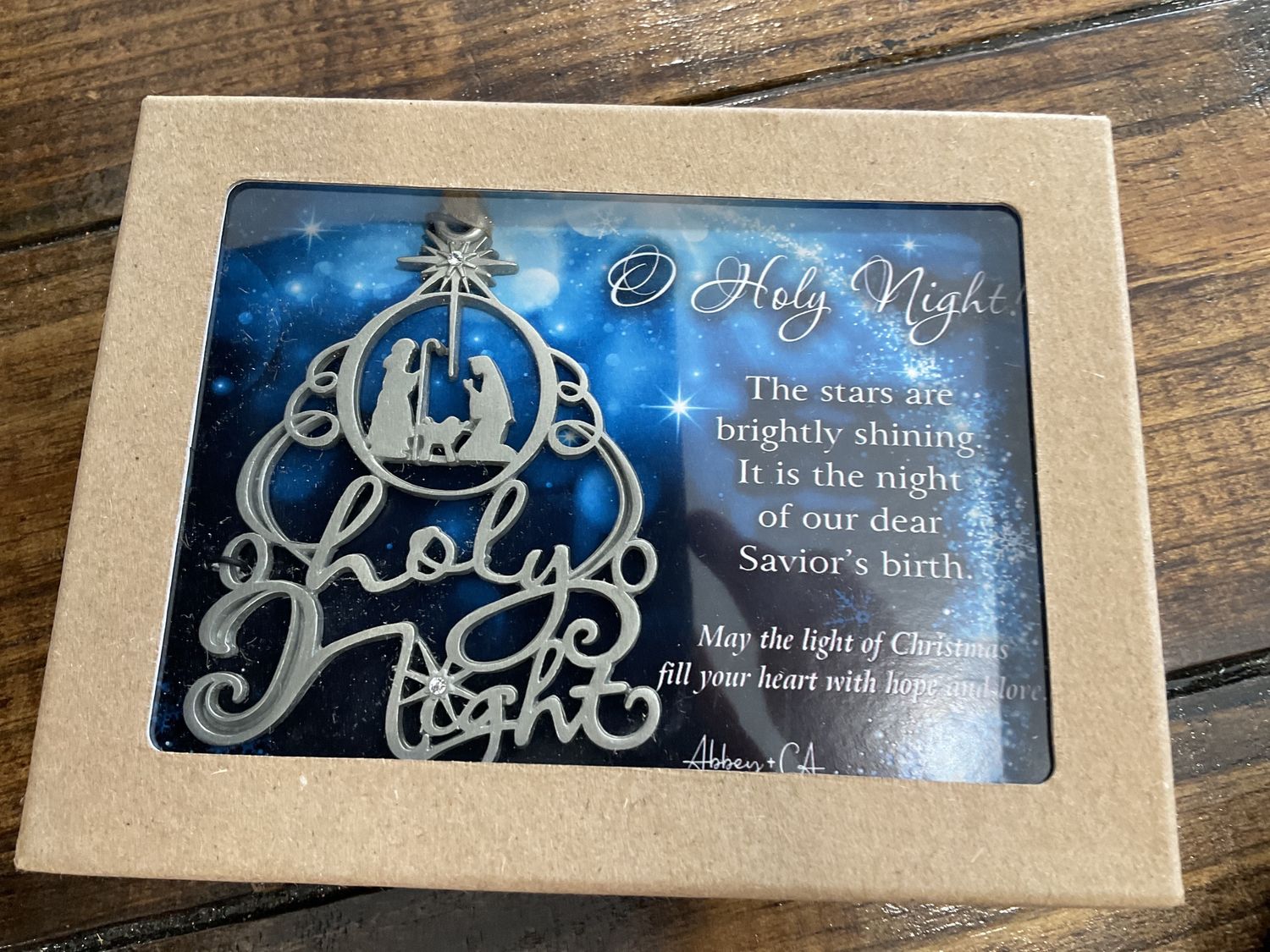 Oh holy night, Nativity ornamentI