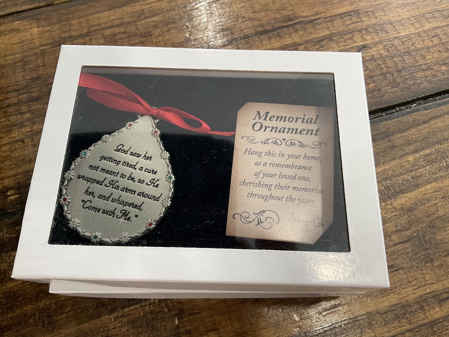 Her memorial ornament