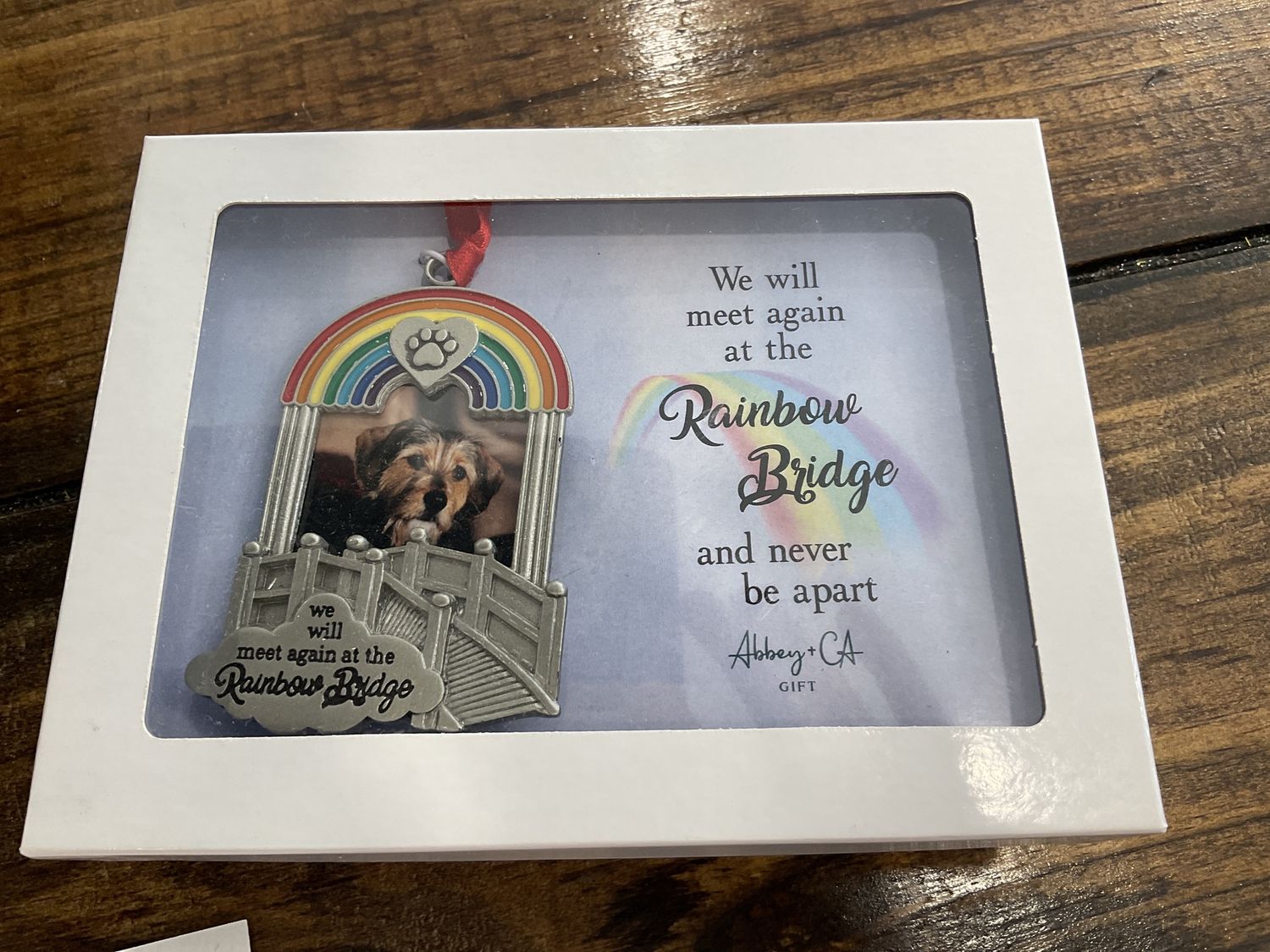 Rainbow bridge pet ornament
