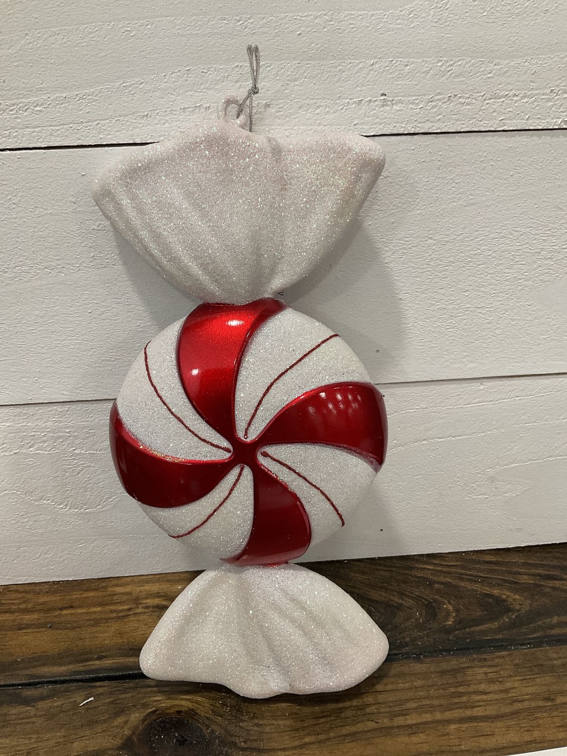 Red and white peppermint candy