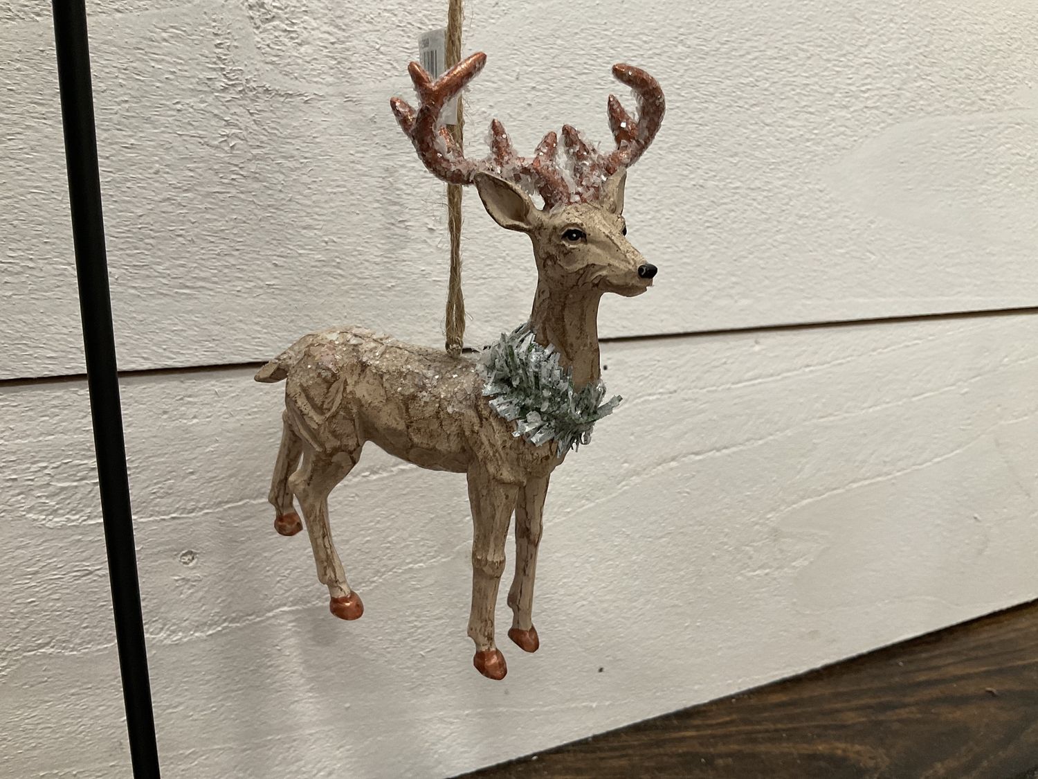 Winter deer wreath ornamentI