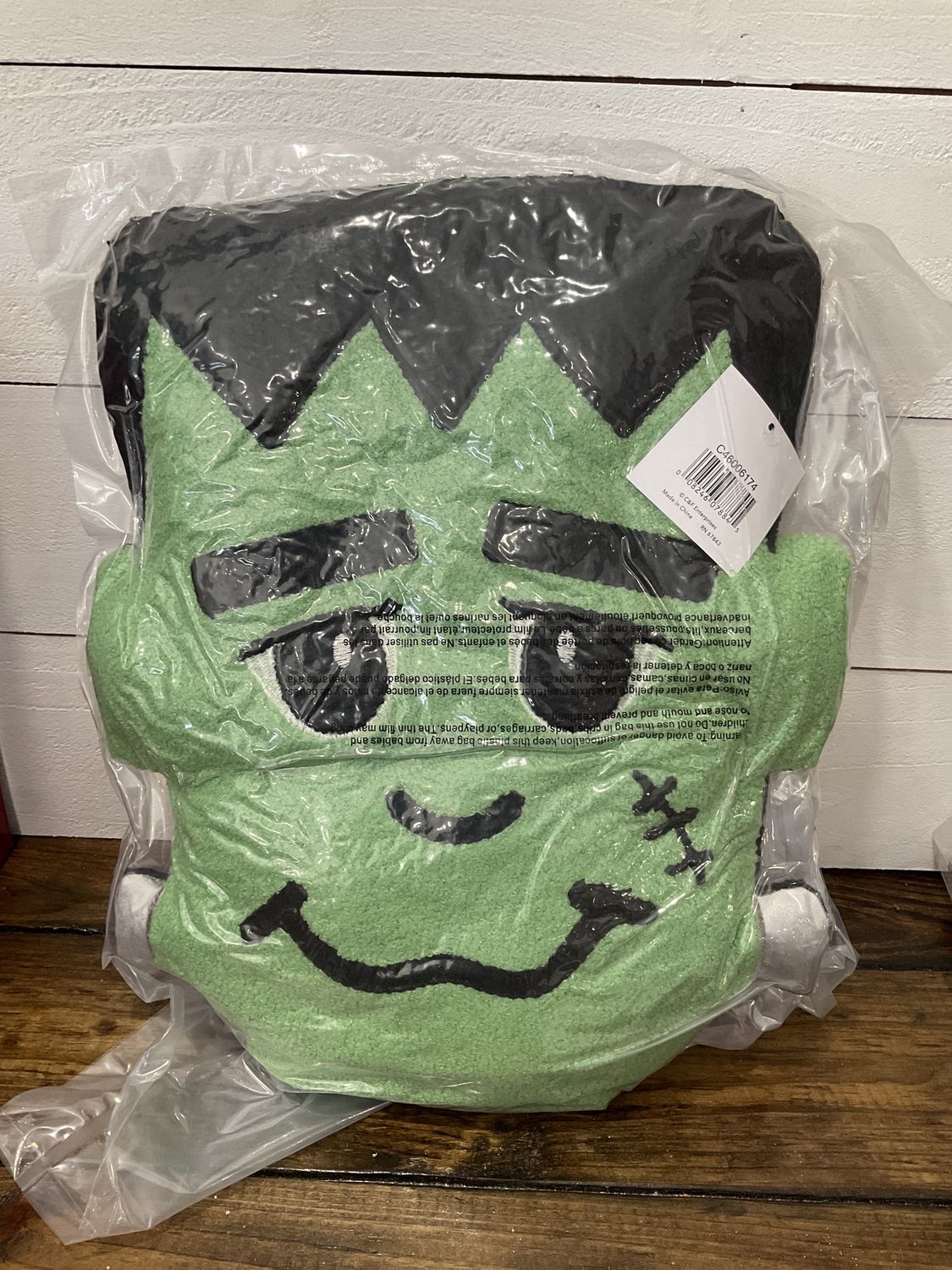 Frankenstein monster shaped pillow