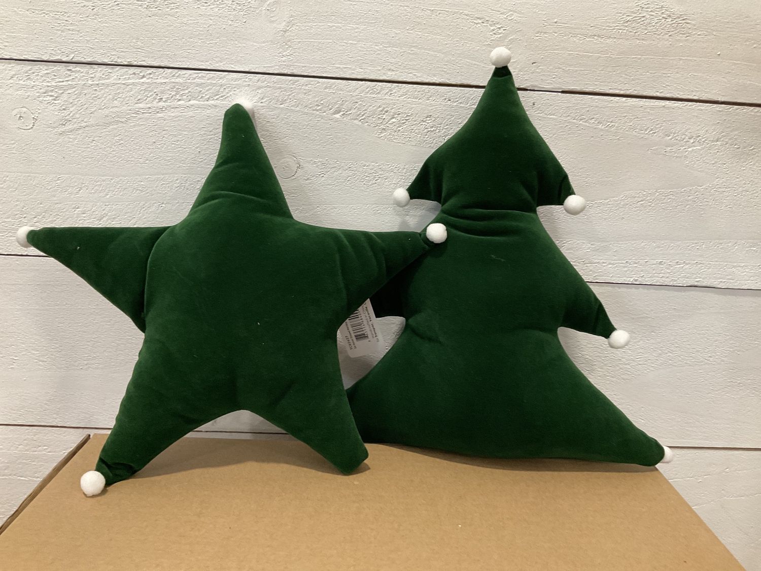 Velvet shaped holiday pillow two assortment