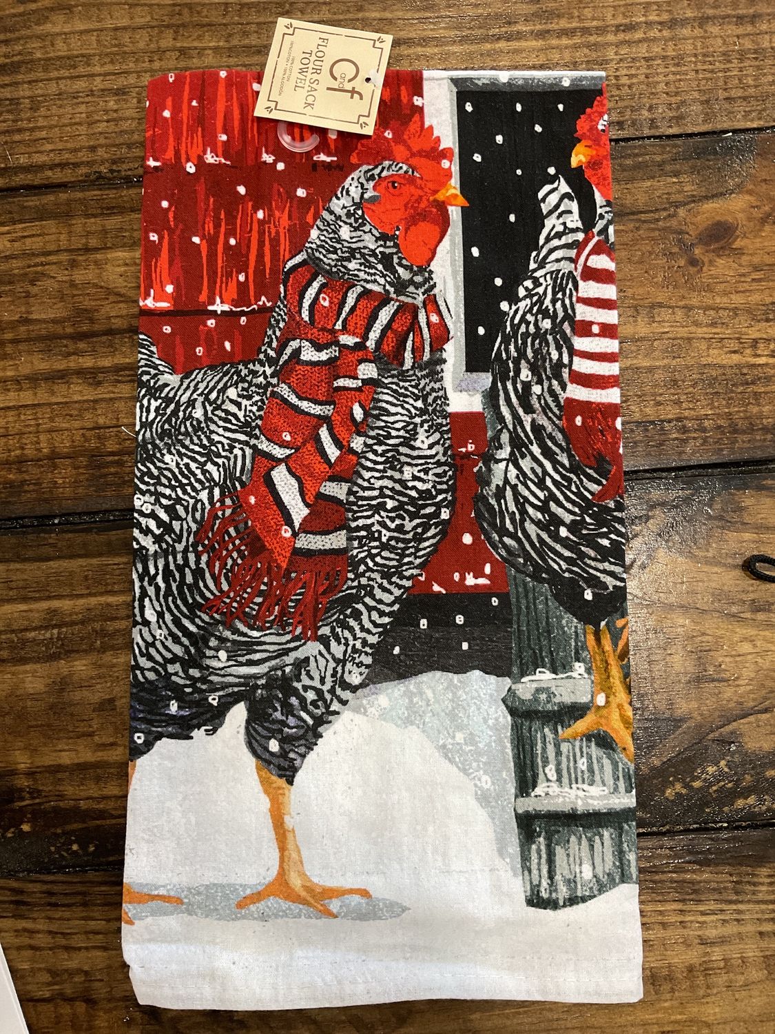 Winter Chicken Tea towl