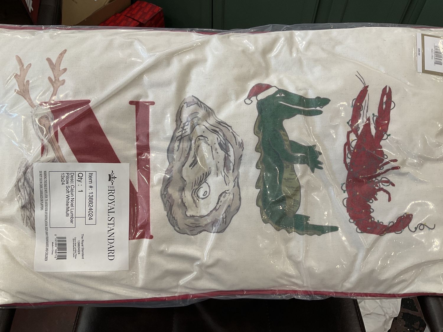 Cajun Noel, lumbar pillow