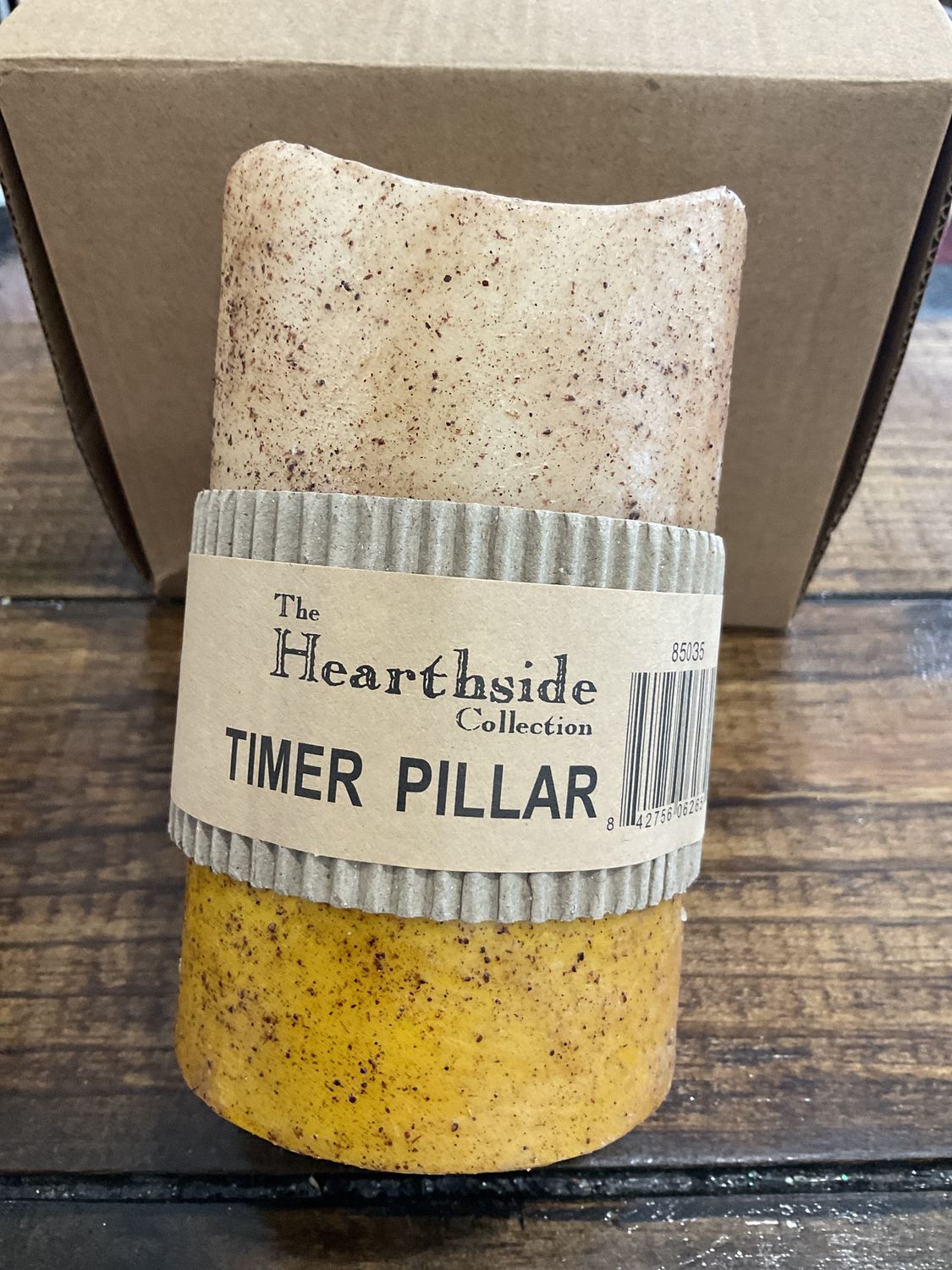 Grungy Candy Corn timer candle