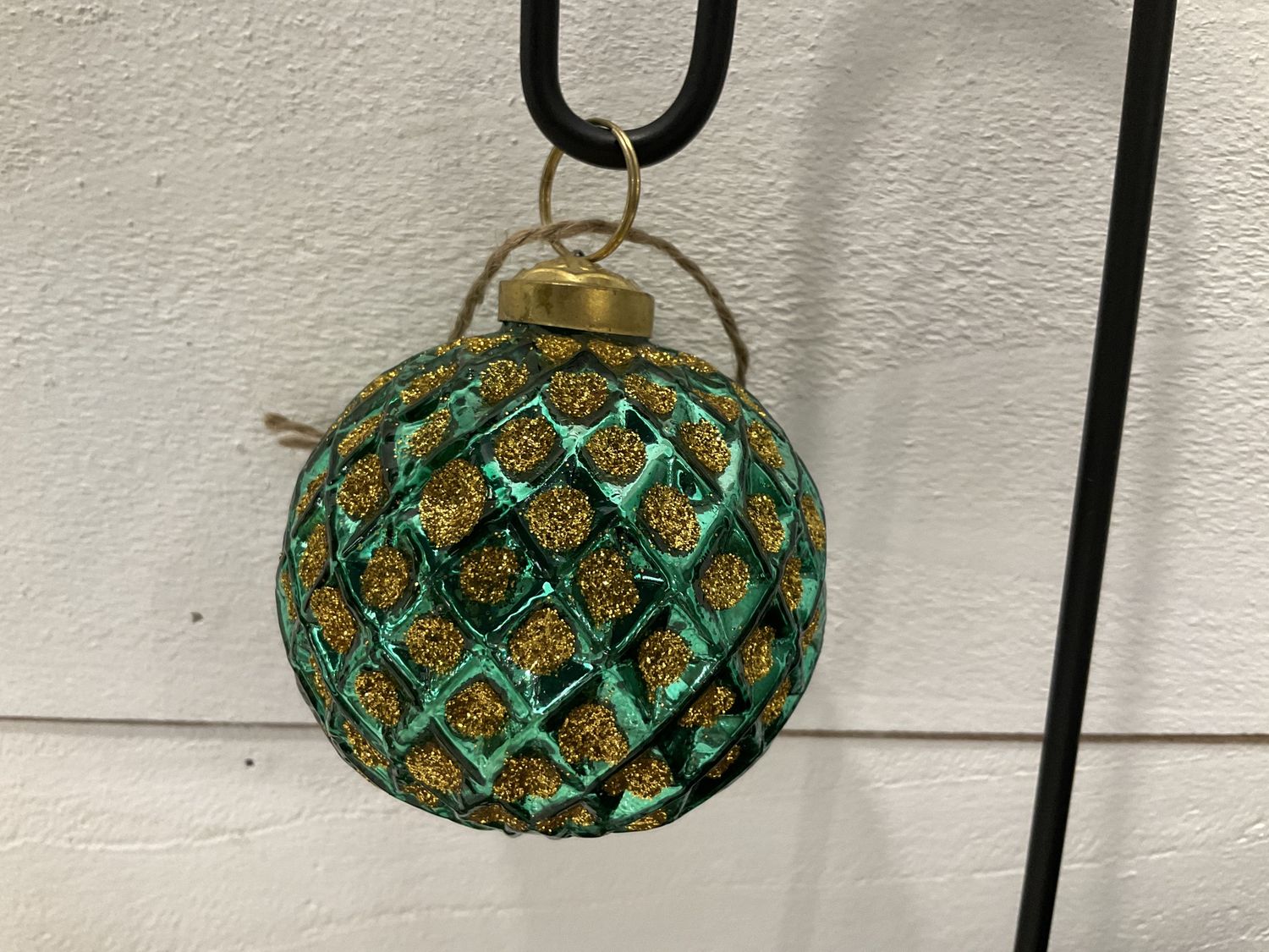 Mercury Glass Ball Emerald 3”