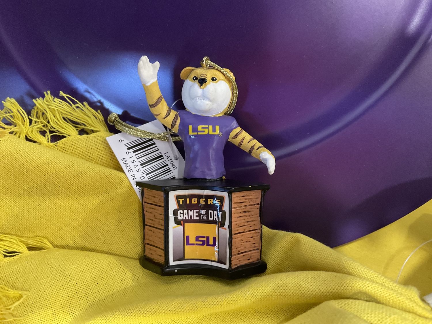 LSU game day ornament