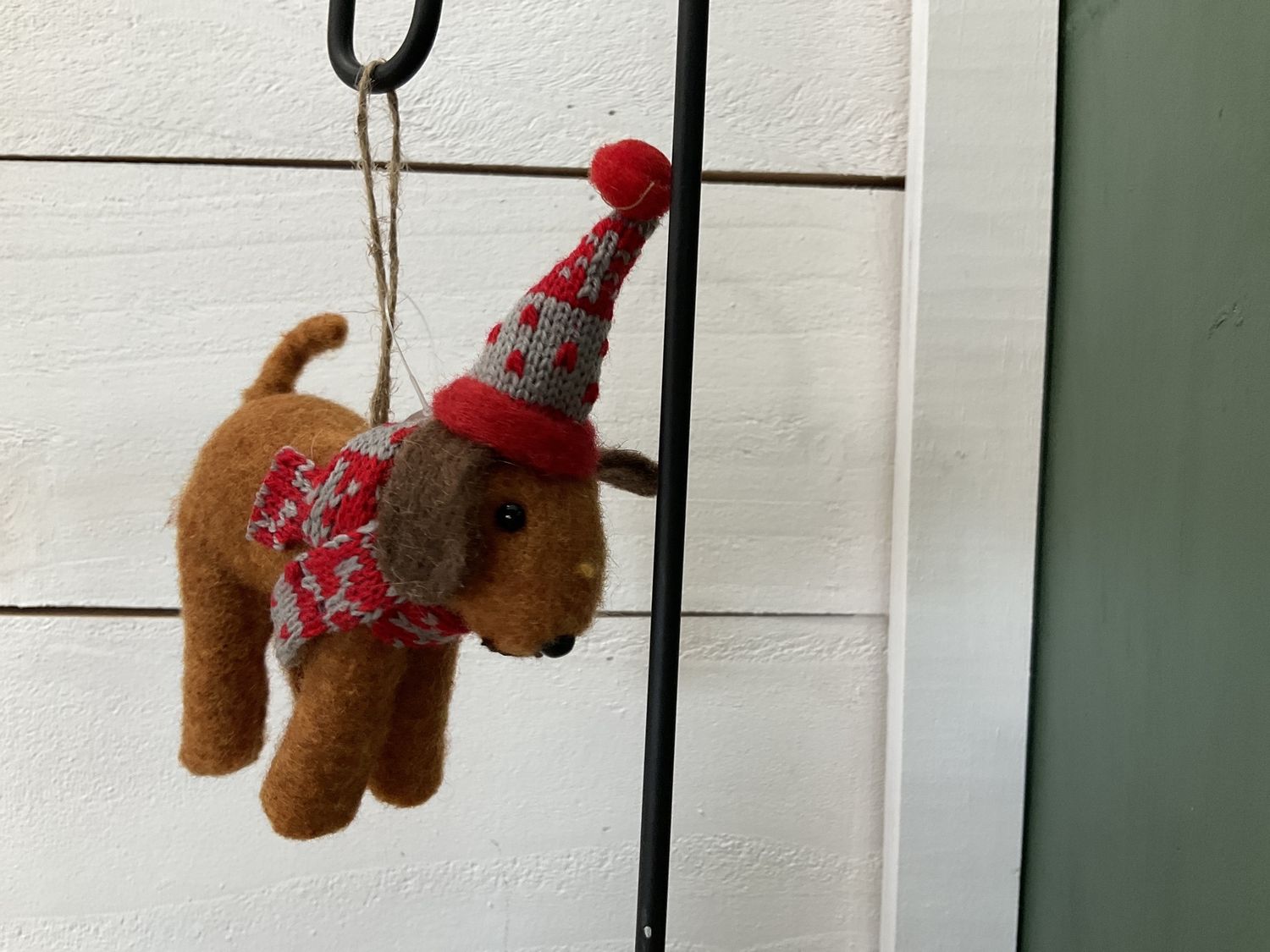 Burr, it’s cold out here winter pup ornament