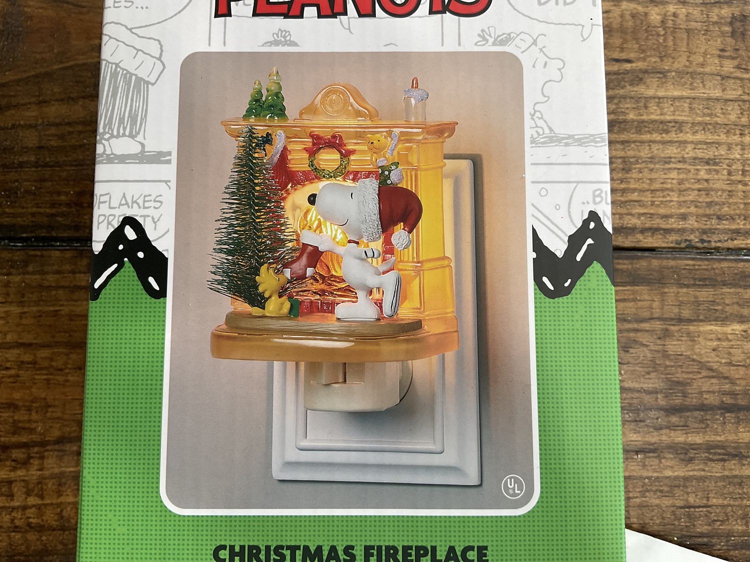 Peanuts lighted fireplace nightlight
