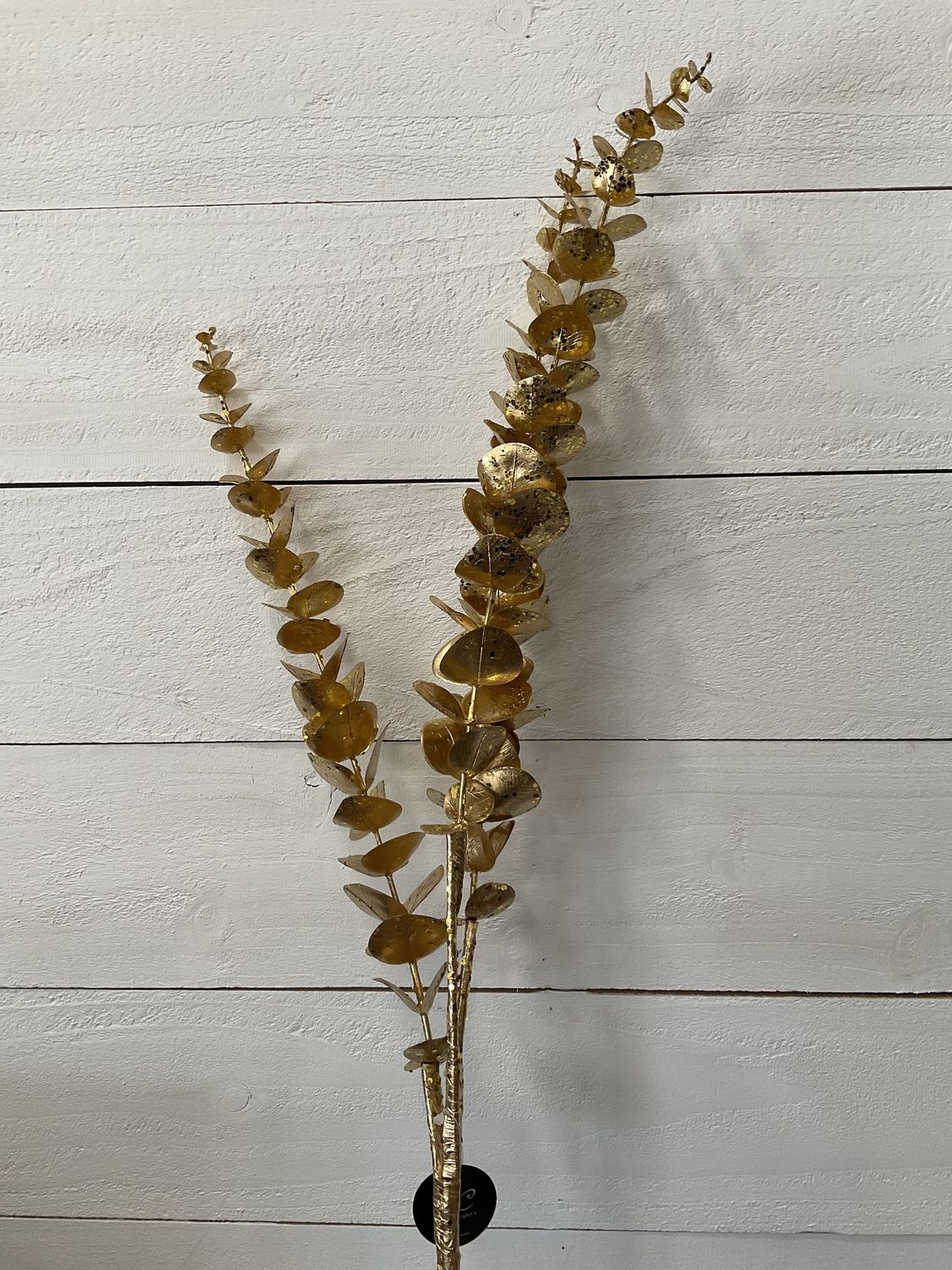 Metallic sequence eucalyptus branch gold