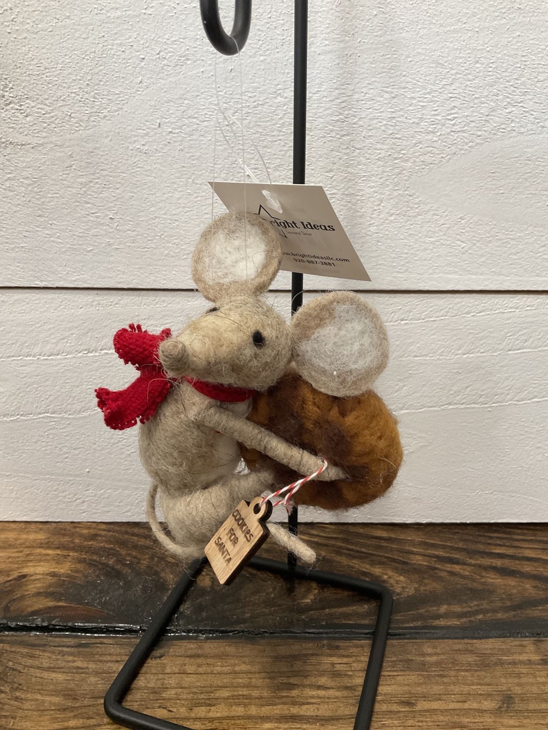Cookies for Santa mouse ornament
